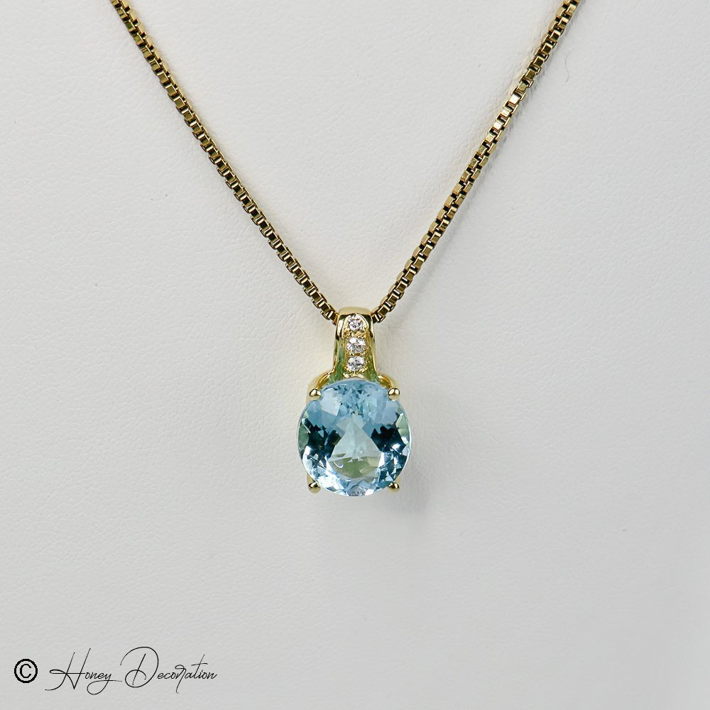 Anhänger aus 750 Gold mit Topas - Honey Jewelry