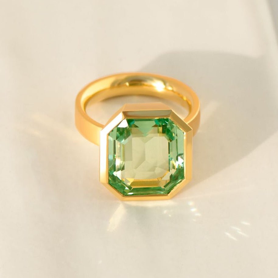 Beryll-Ring – 13 ct Beryll – 750er Gelbgold - Honey Jewelry