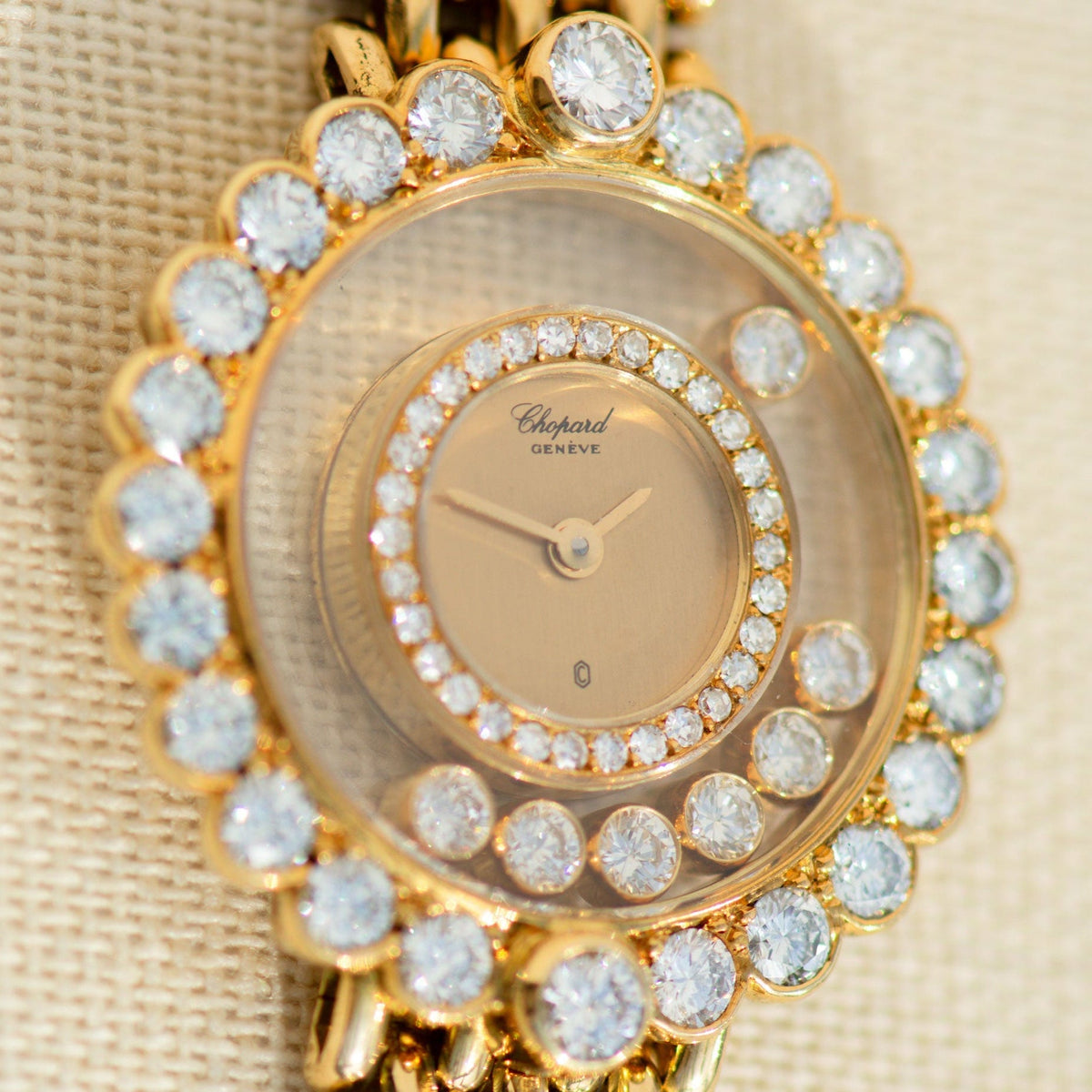 Chopard Happy Diamonds Damenuhr in 18k Gelbgold - Honey Jewelry