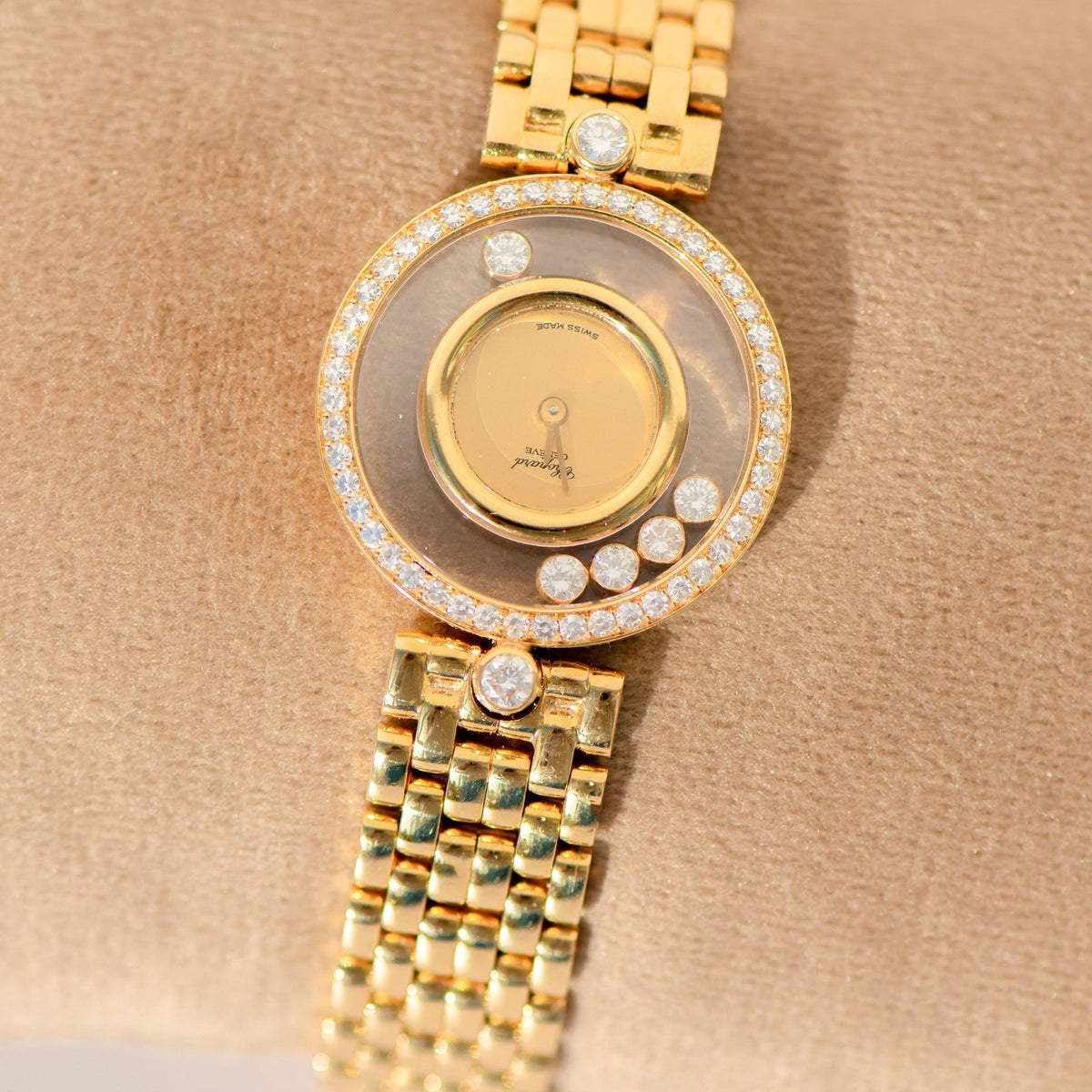 Chopard Happy Diamonds Damenuhr in 18k Gelbgold – 1988 - Honey Jewelry