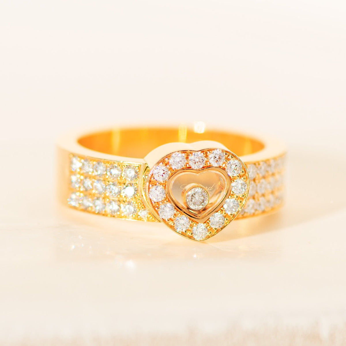 Chopard „Happy Diamonds“ Ring aus 18 Karat Gelbgold | 0,74 ct Diamanten - Honey Jewelry