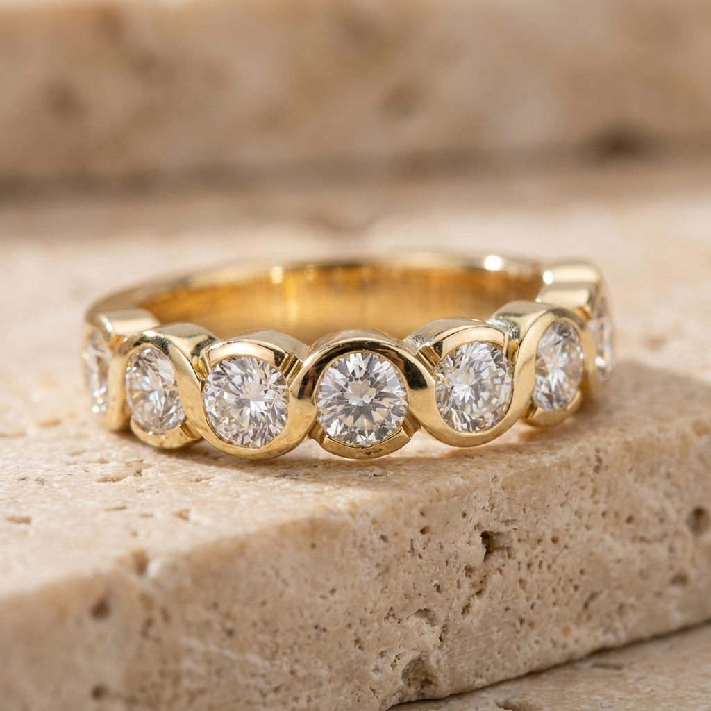 Chic gold memory ring