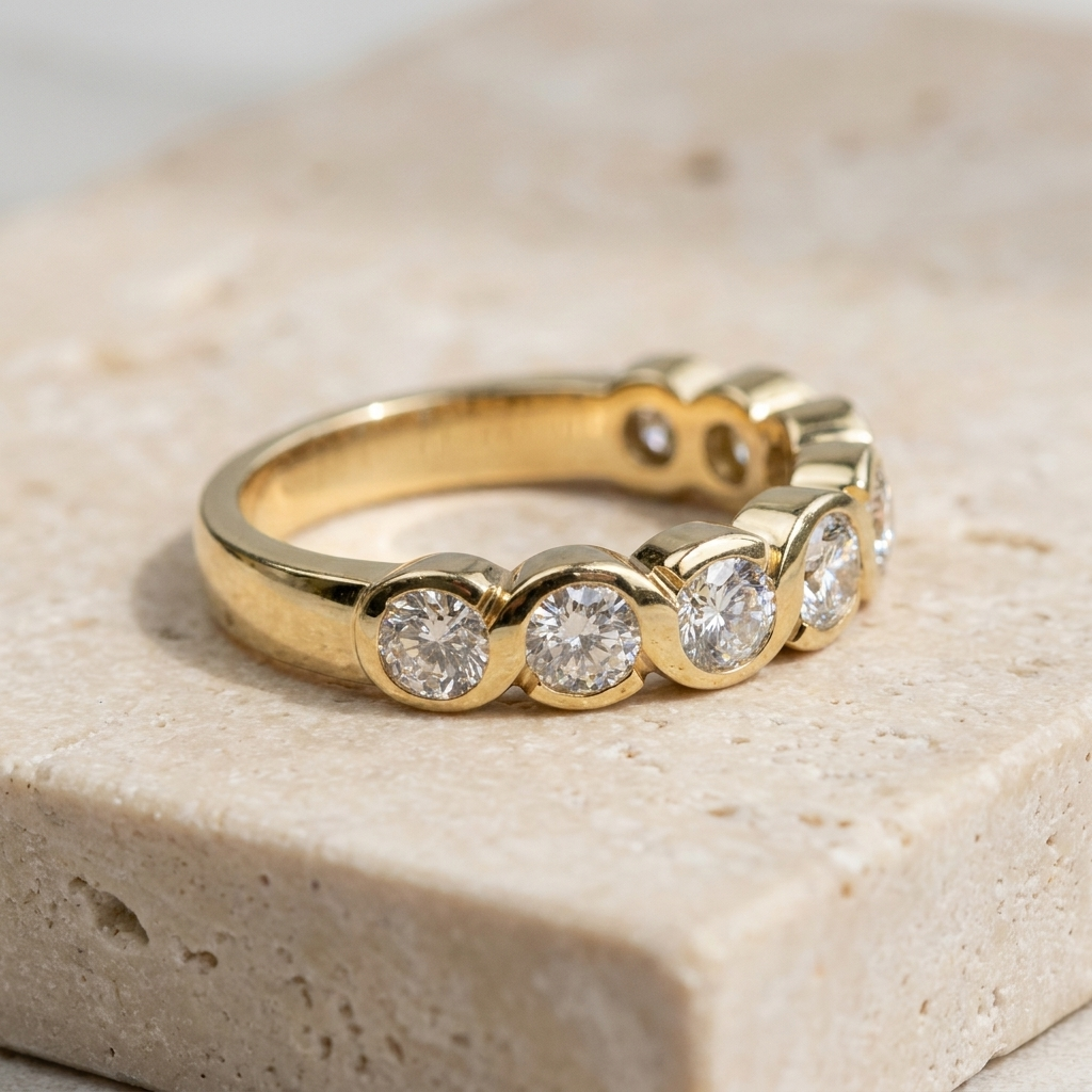 Chic gold memory ring