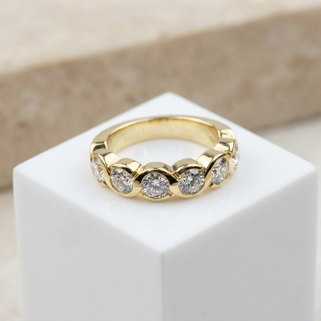 Chic gold memory ring