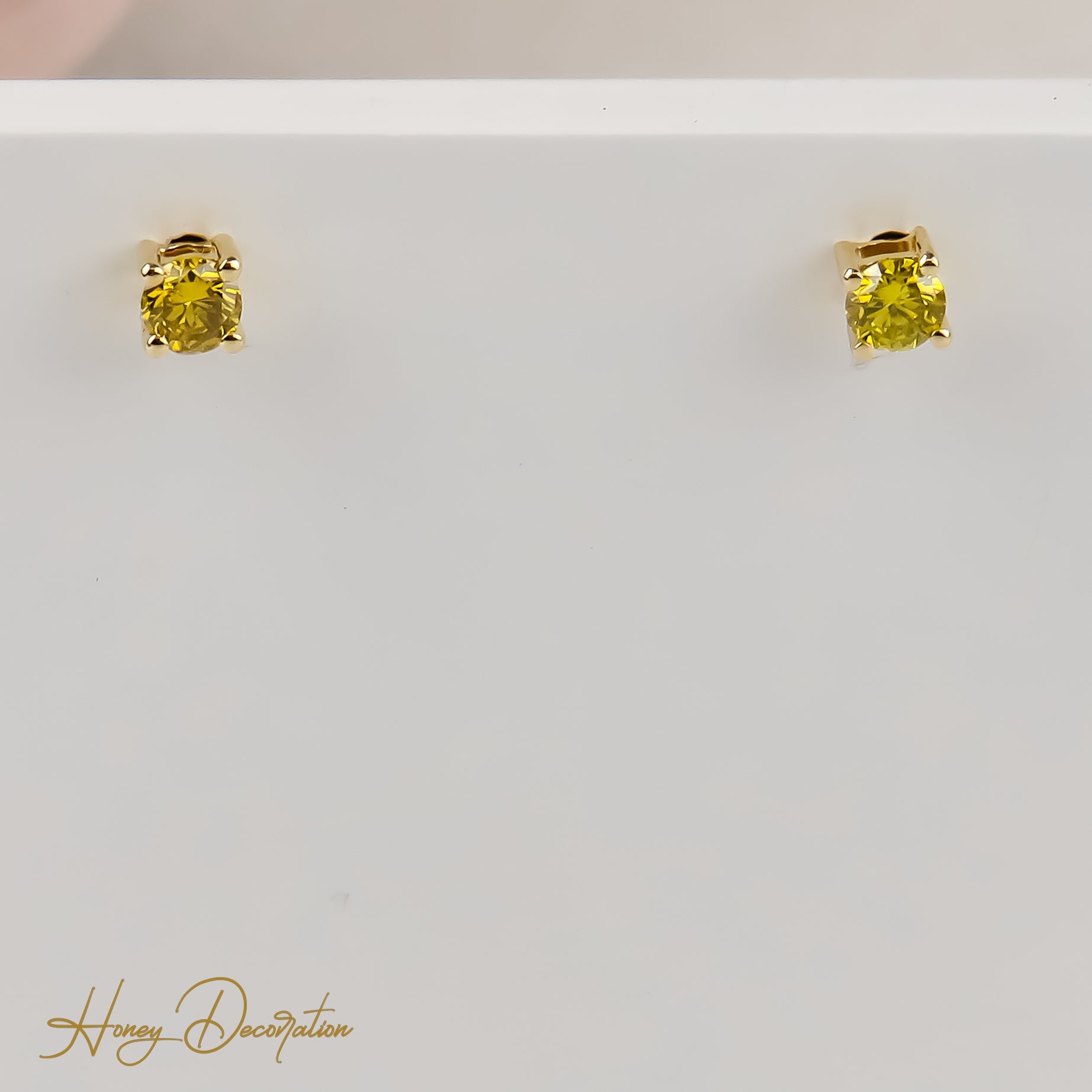 Klassische 585er Goldohrstecker, zeitloses Design - Honey Jewelry