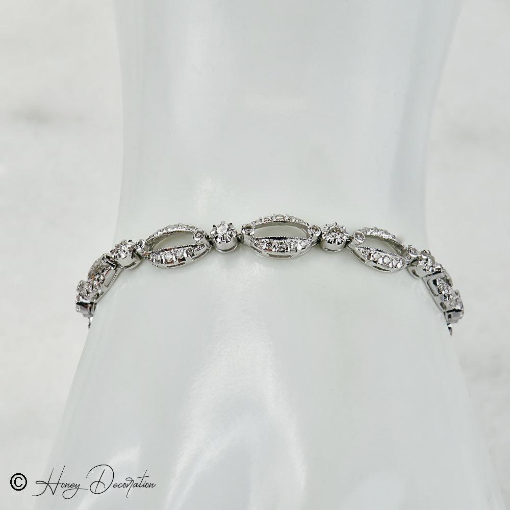 Luxuriöses Weißgold - Armband mit Brillanten - Honey Jewelry