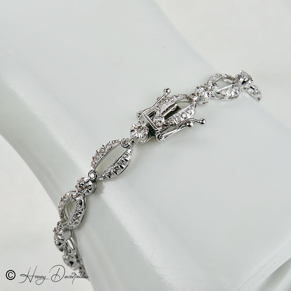 Luxuriöses Weißgold - Armband mit Brillanten - Honey Jewelry