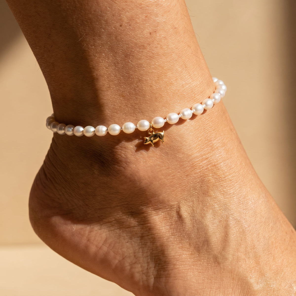 Mini - Schwein Anhänger 8K Gelbgold | Glücksbringer - Honey Jewelry