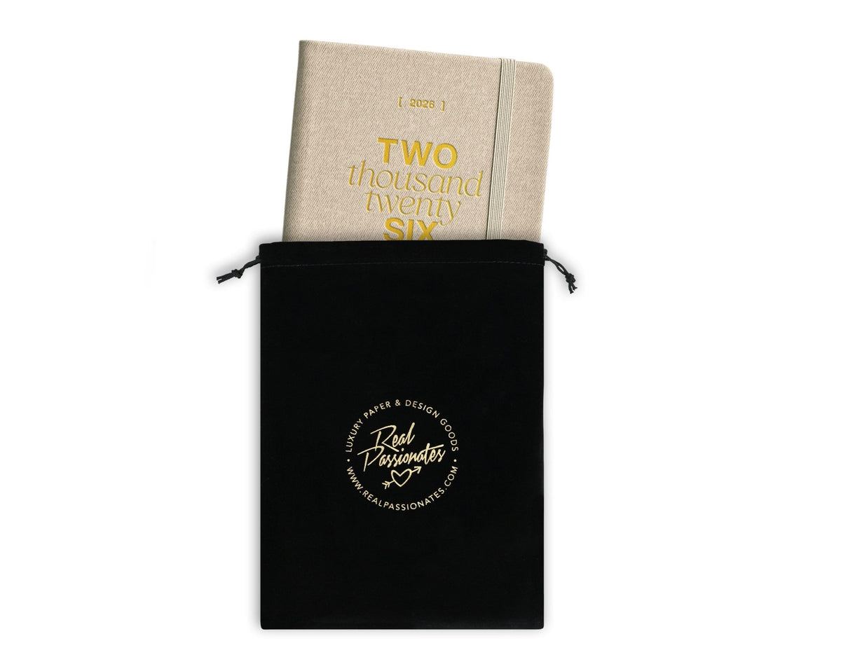 Pocket Planner 2026 – dein handlicher Begleiter in Beige mit Goldprägung - Honey Jewelry