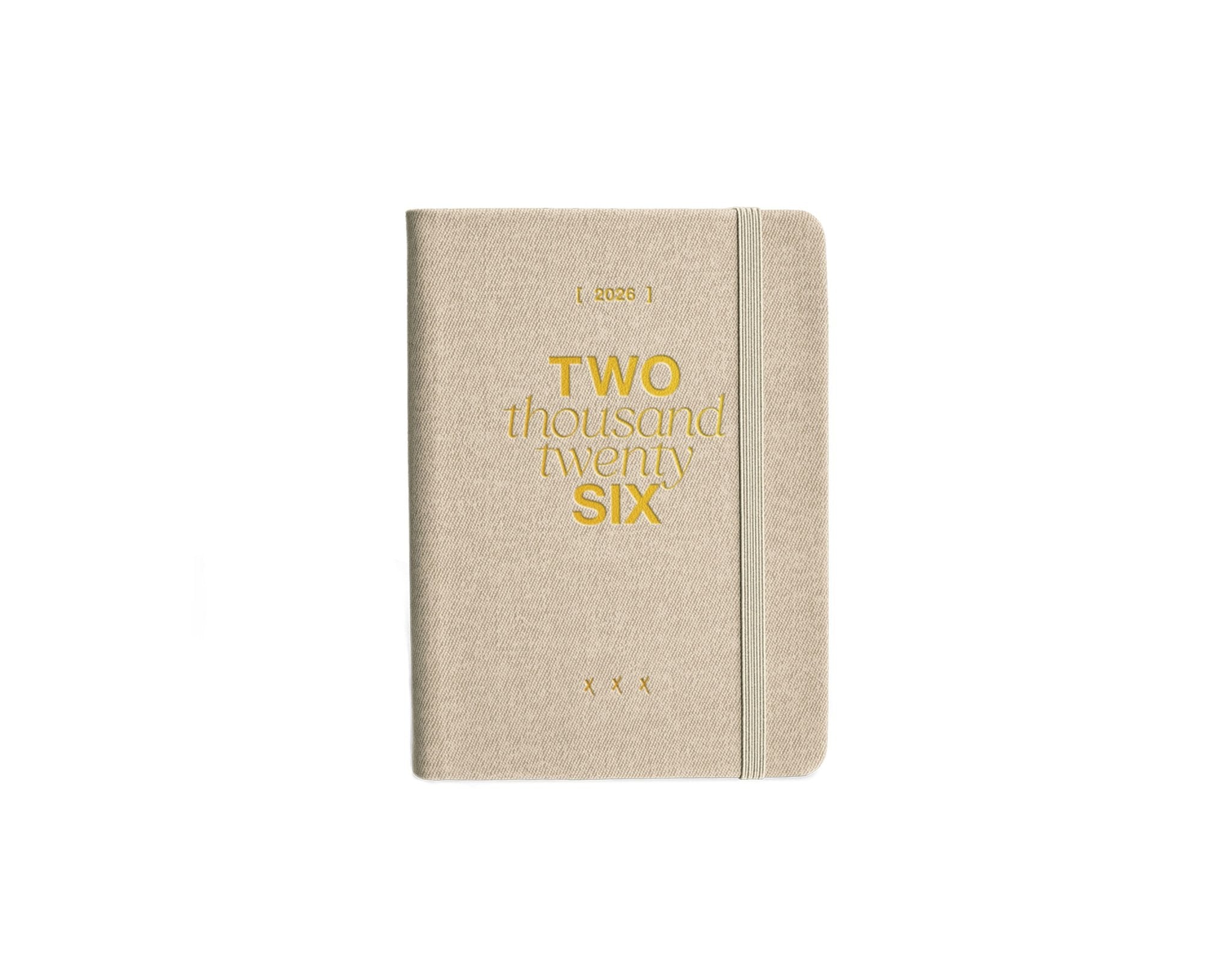 Pocket Planner 2026 – dein handlicher Begleiter in Beige mit Goldprägung - Honey Jewelry