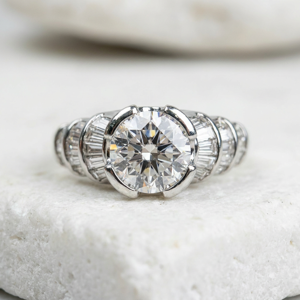 Magnificent 18 Karat Bicolor-Ring with diamonds