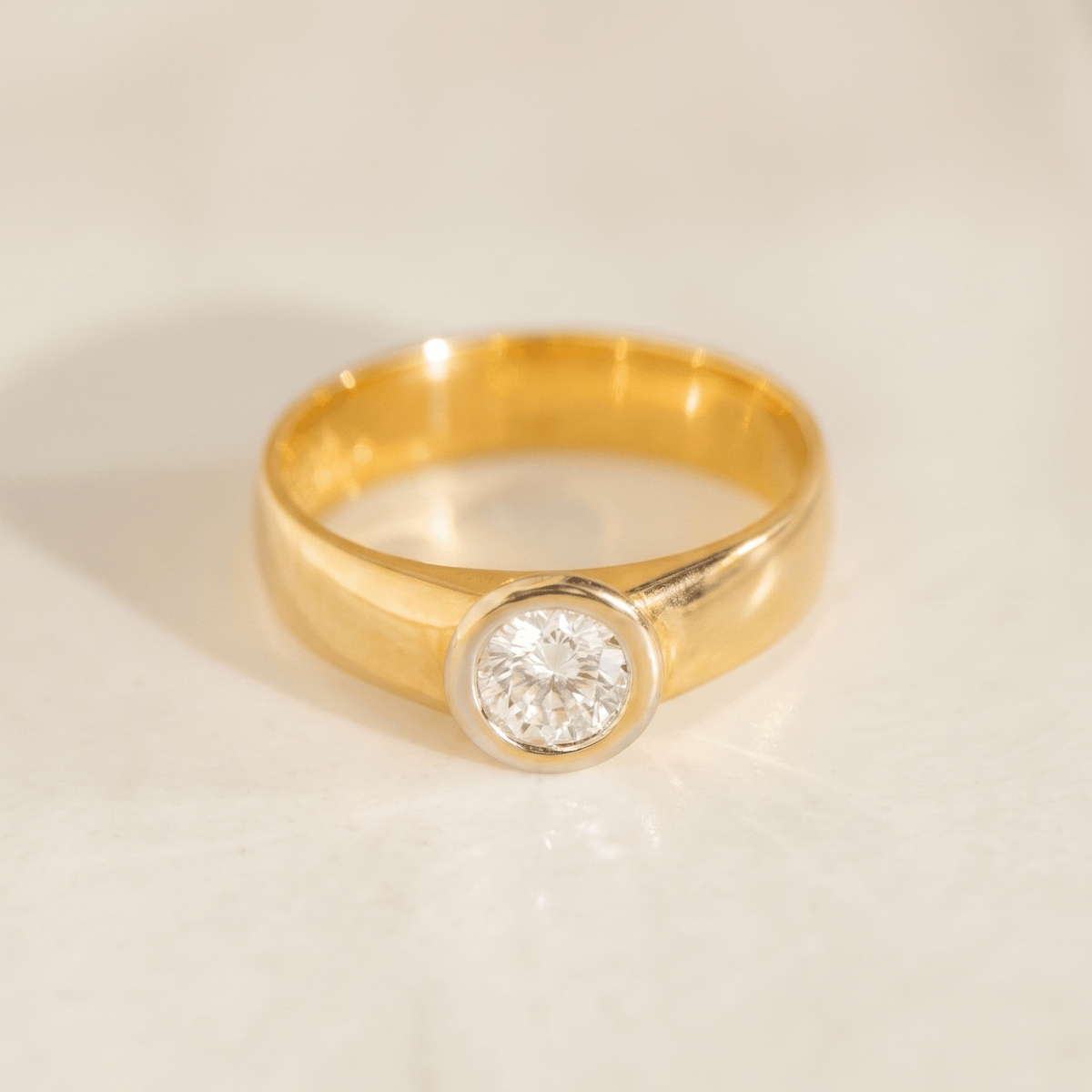 Solitär-Ring – 14K Gold Diamant 0,52 ct VS1 - Honey Jewelry