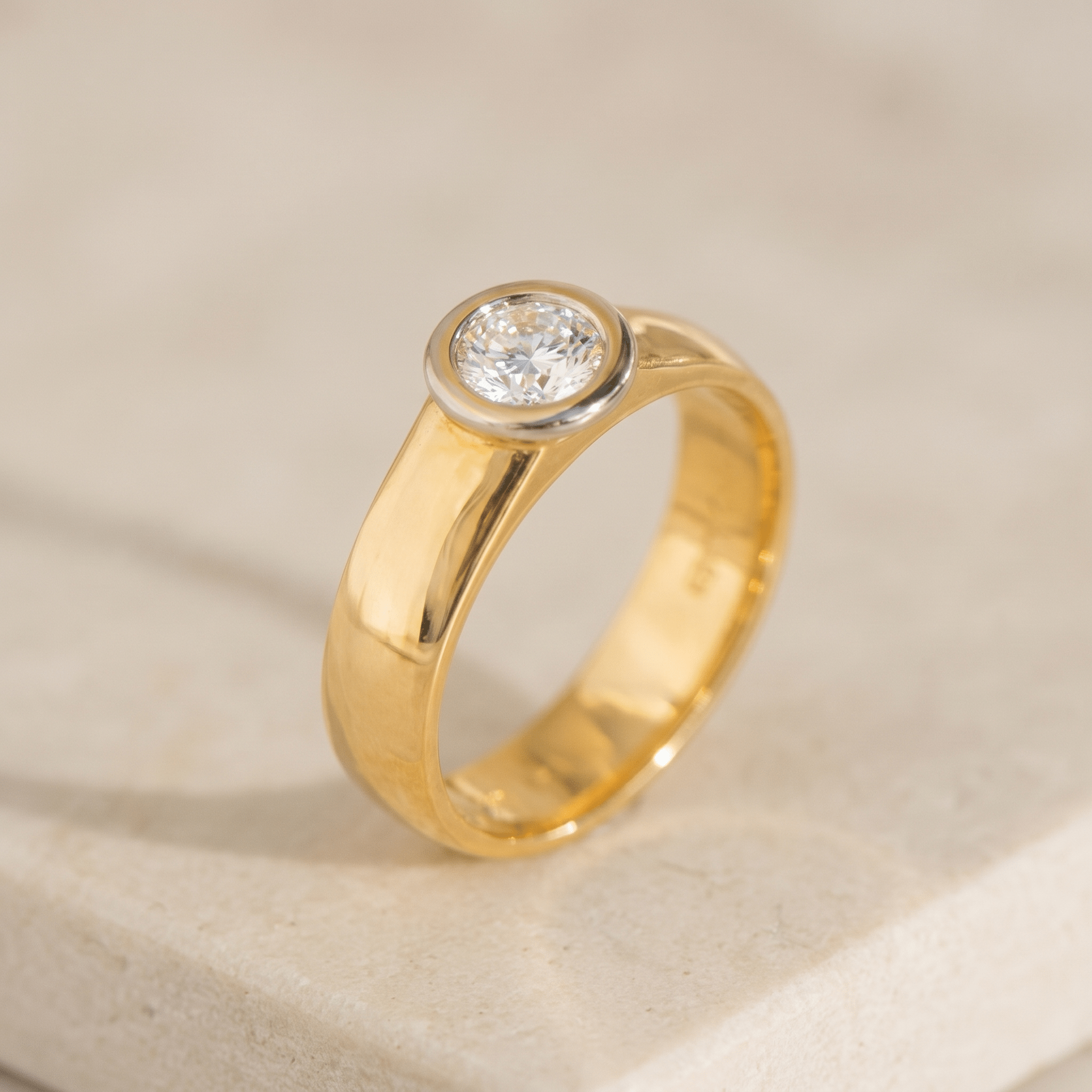 Solitär-Ring – 14K Gold Diamant 0,52 ct VS1 - Honey Jewelry