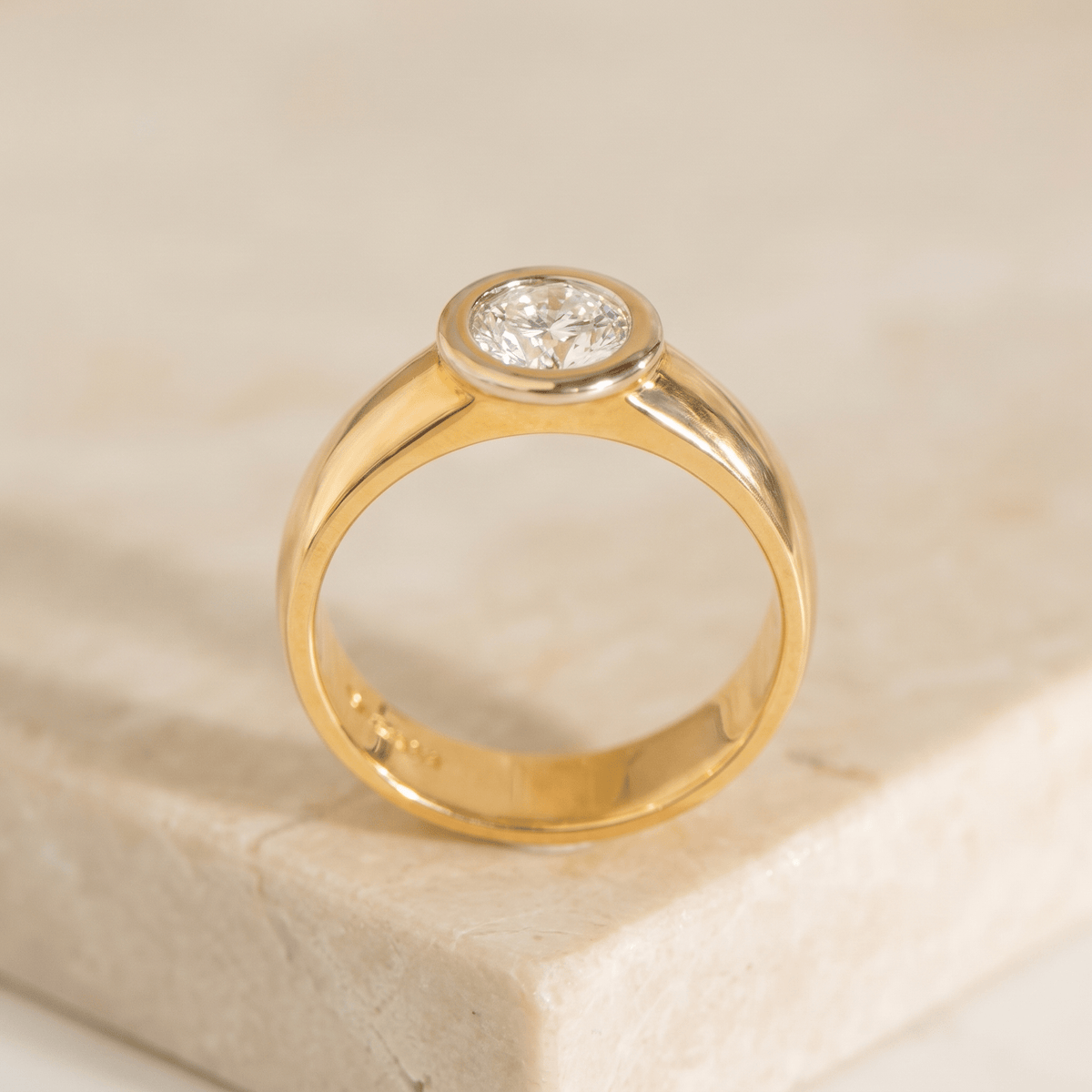 Solitär-Ring – 14K Gold Diamant 0,52 ct VS1 - Honey Jewelry