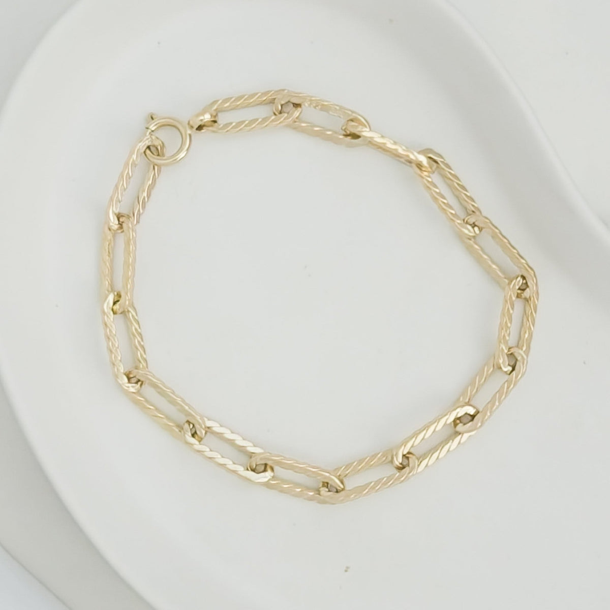 Starkes Statement: Massives 333er Gelbgold-Armband mit großen Gliedern, 19,5 cm Länge - Honey Jewelry