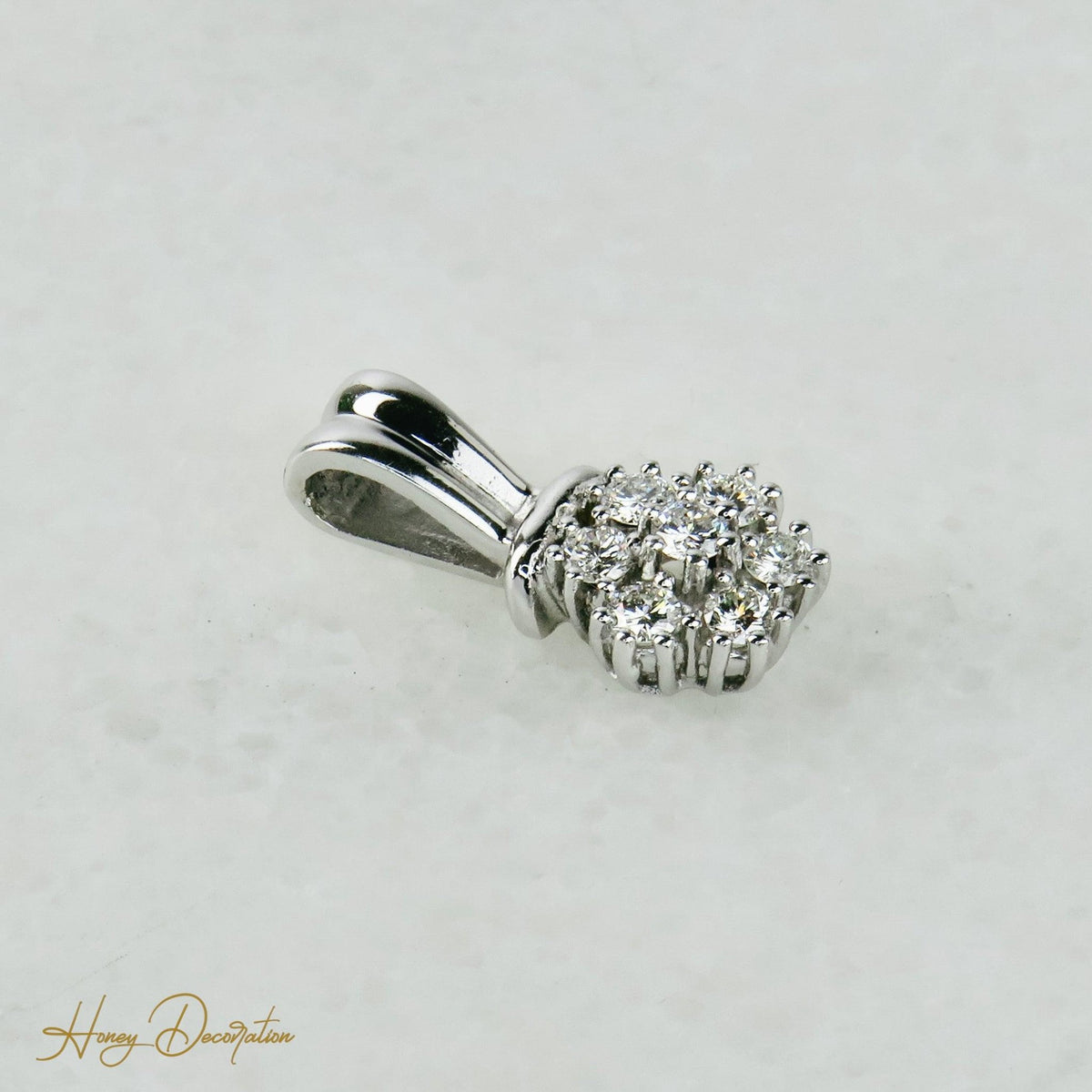 Süßer Weißgold - Anhänger mit Brillanten - Honey Jewelry