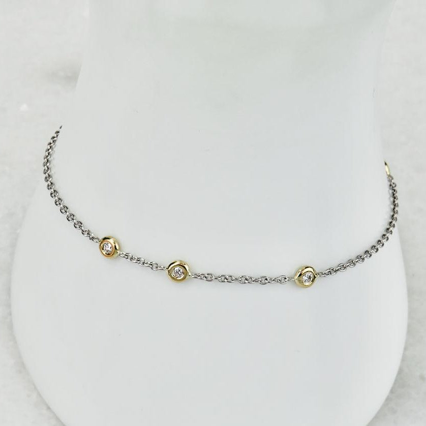Süßes Armkettchen aus Platin & Gelbgold - Honey Jewelry