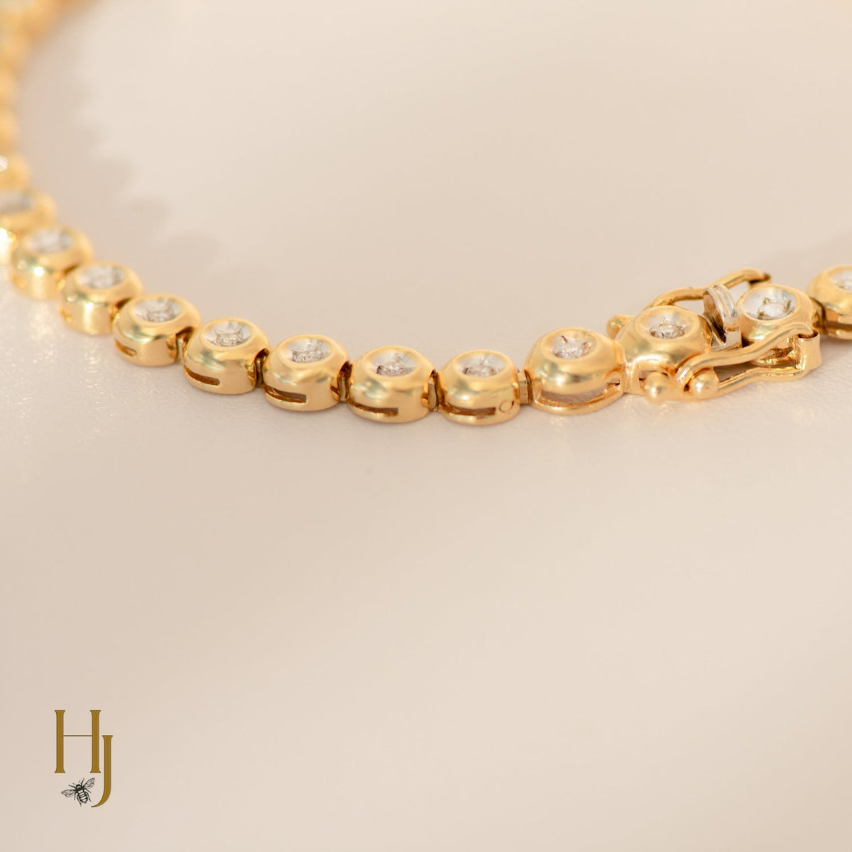 Tennisarmband aus 14 Karat Gelbgold mit Diamanten (0,75 ct) - Honey Jewelry