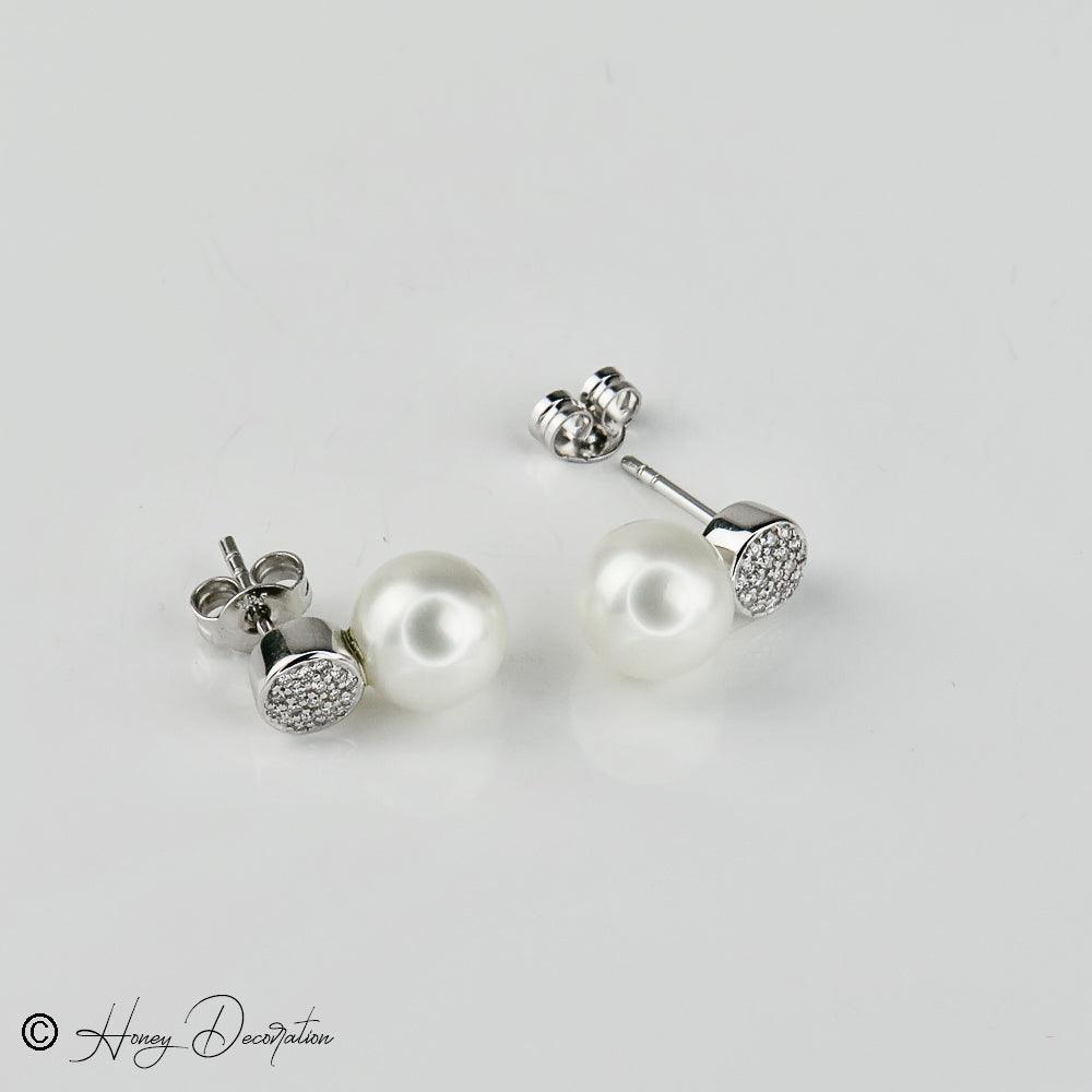 Traumhaft elegante Perlenohrringe mit Brillanten - Honey Jewelry