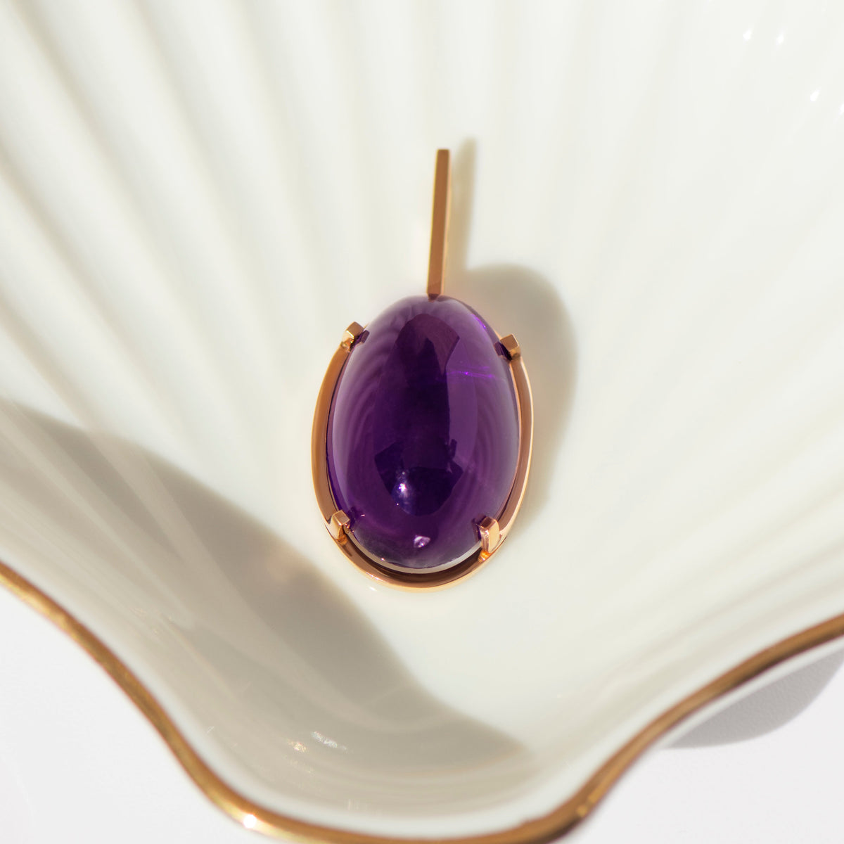 Vintage Amethyst-Anhänger aus 18K Gelbgold