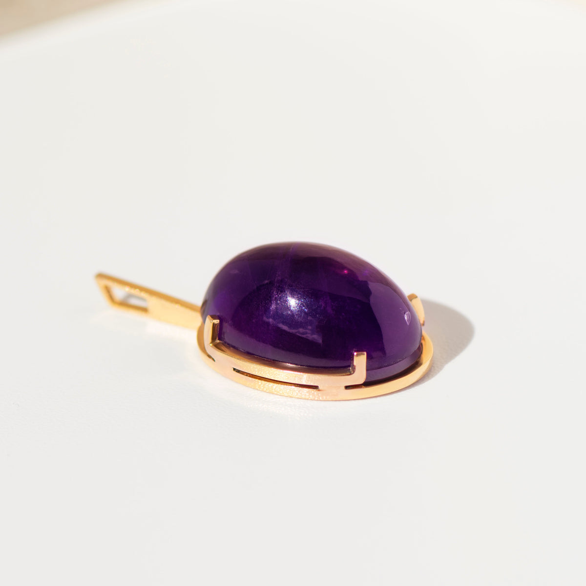 Vintage Amethyst-Anhänger aus 18K Gelbgold