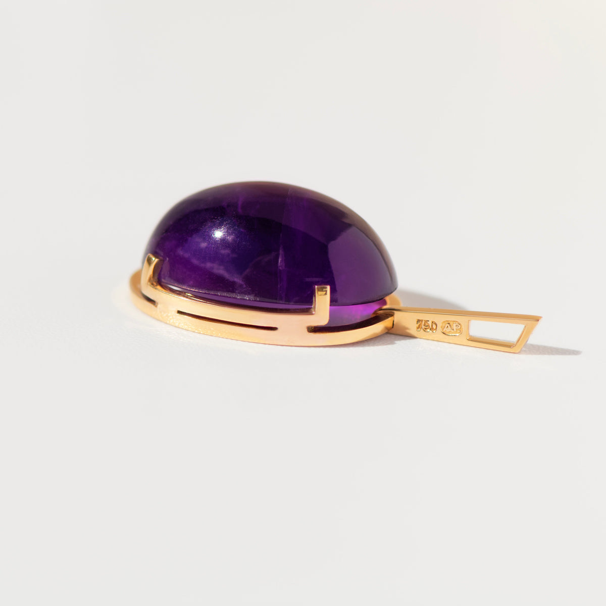 Vintage Amethyst-Anhänger aus 18K Gelbgold