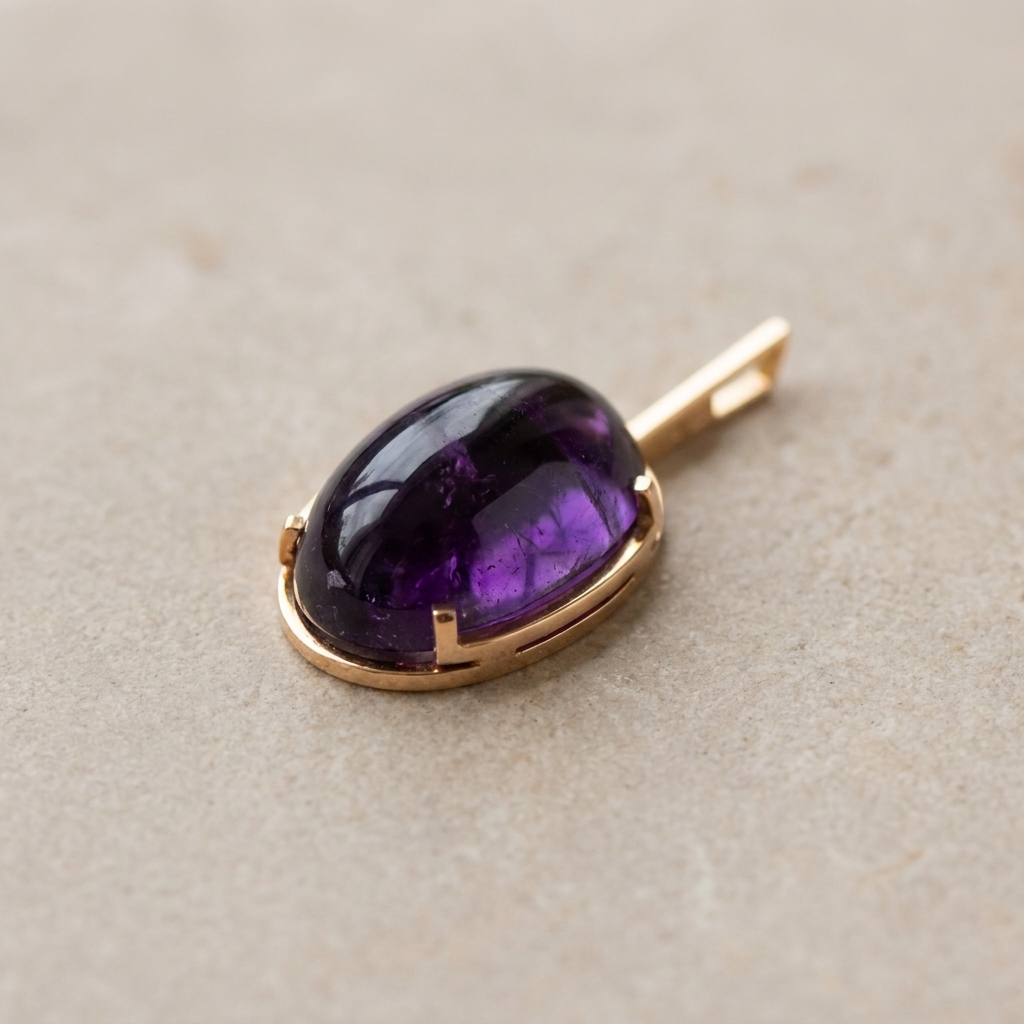 Vintage Amethyst-Anhänger aus 18K Gelbgold