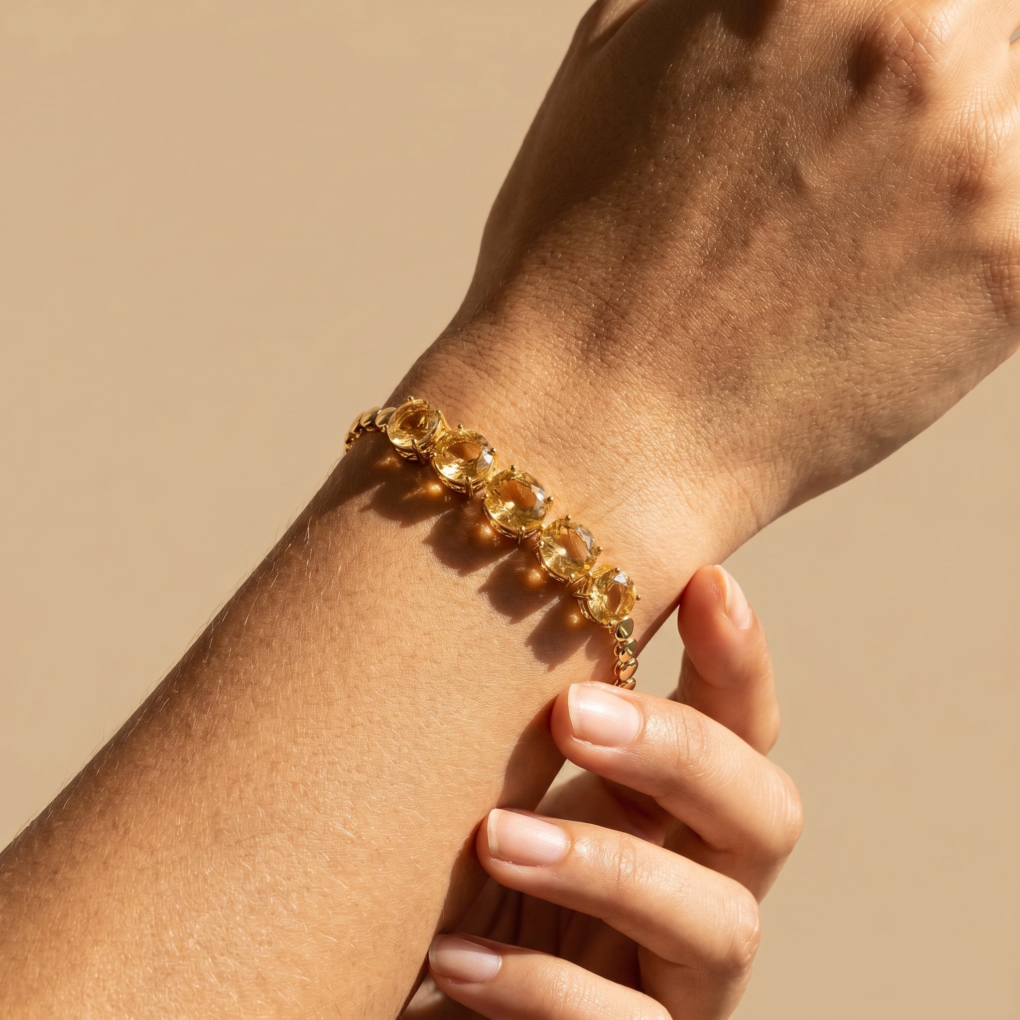 Vintage Citrin Armband – 750er Gelbgold – 21,35 ct Citrine - Honey Jewelry