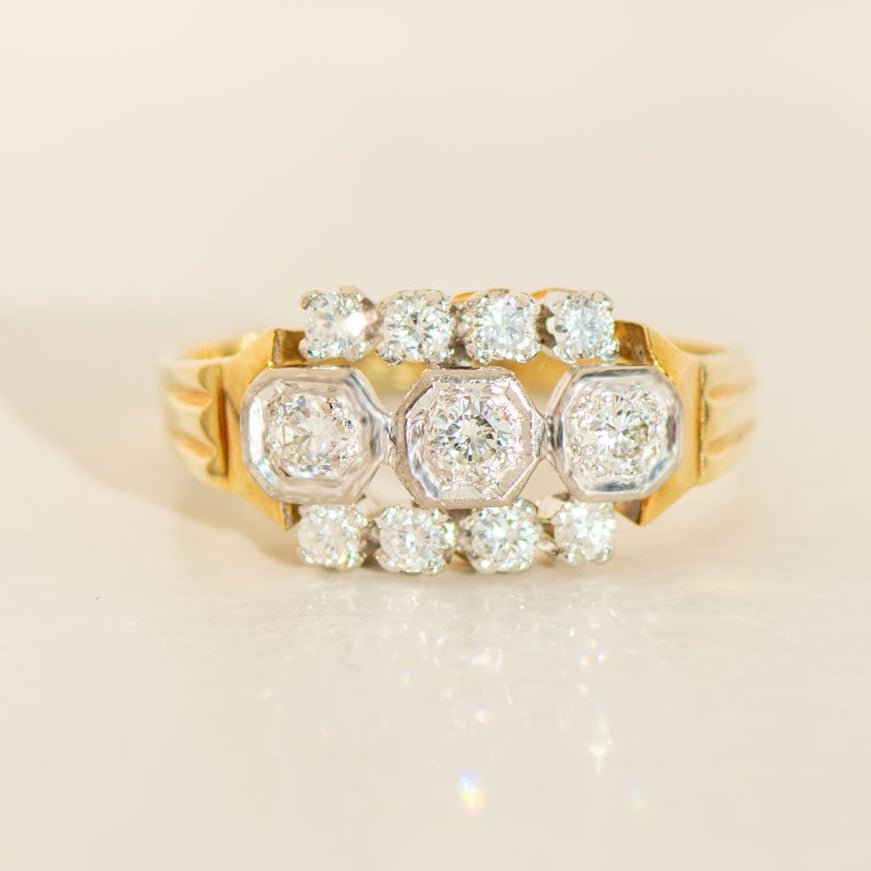 Vintage Diamantring – 14K Gold 0,70ct Art Déco - Honey Jewelry