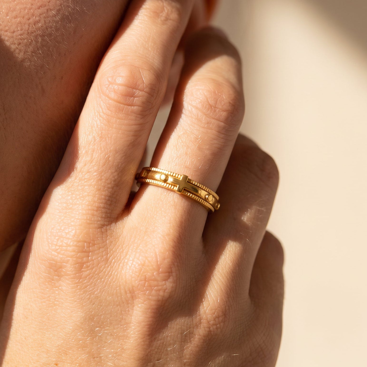 Vintage Drehring aus 916er Gold