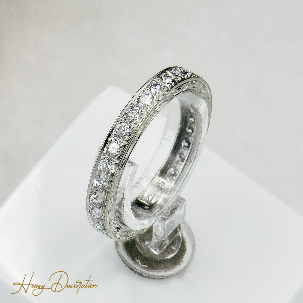 Vollmemory - Ring aus 14K Weißgold - Honey Jewelry