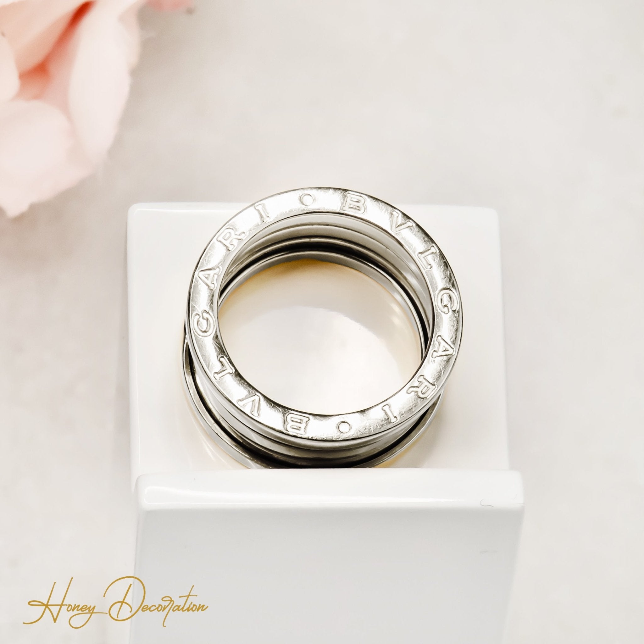 Bvlgari Ring B Zero 1 aus 18 Karat Weißgold - Größe 55 - Honey Jewelry