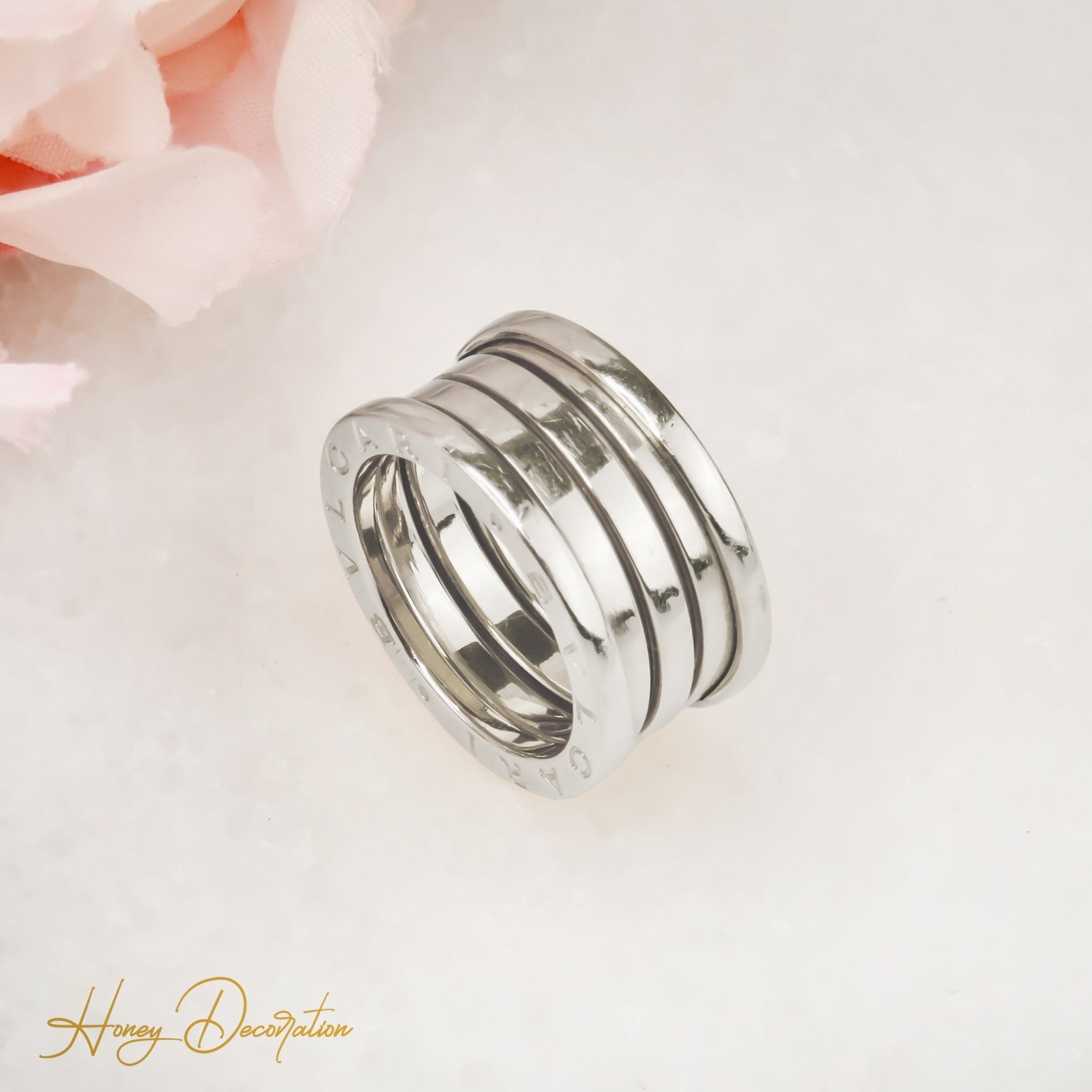 Bvlgari Ring B Zero 1 aus 18 Karat Weißgold - Größe 55 - Honey Jewelry
