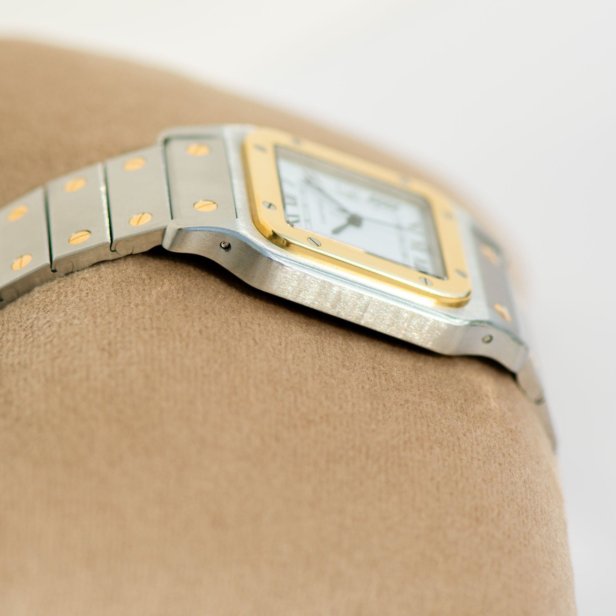 Cartier Santos Galbée Automatik in Bicolor – Edelstahl & 18k Gelbgold - Honey Jewelry