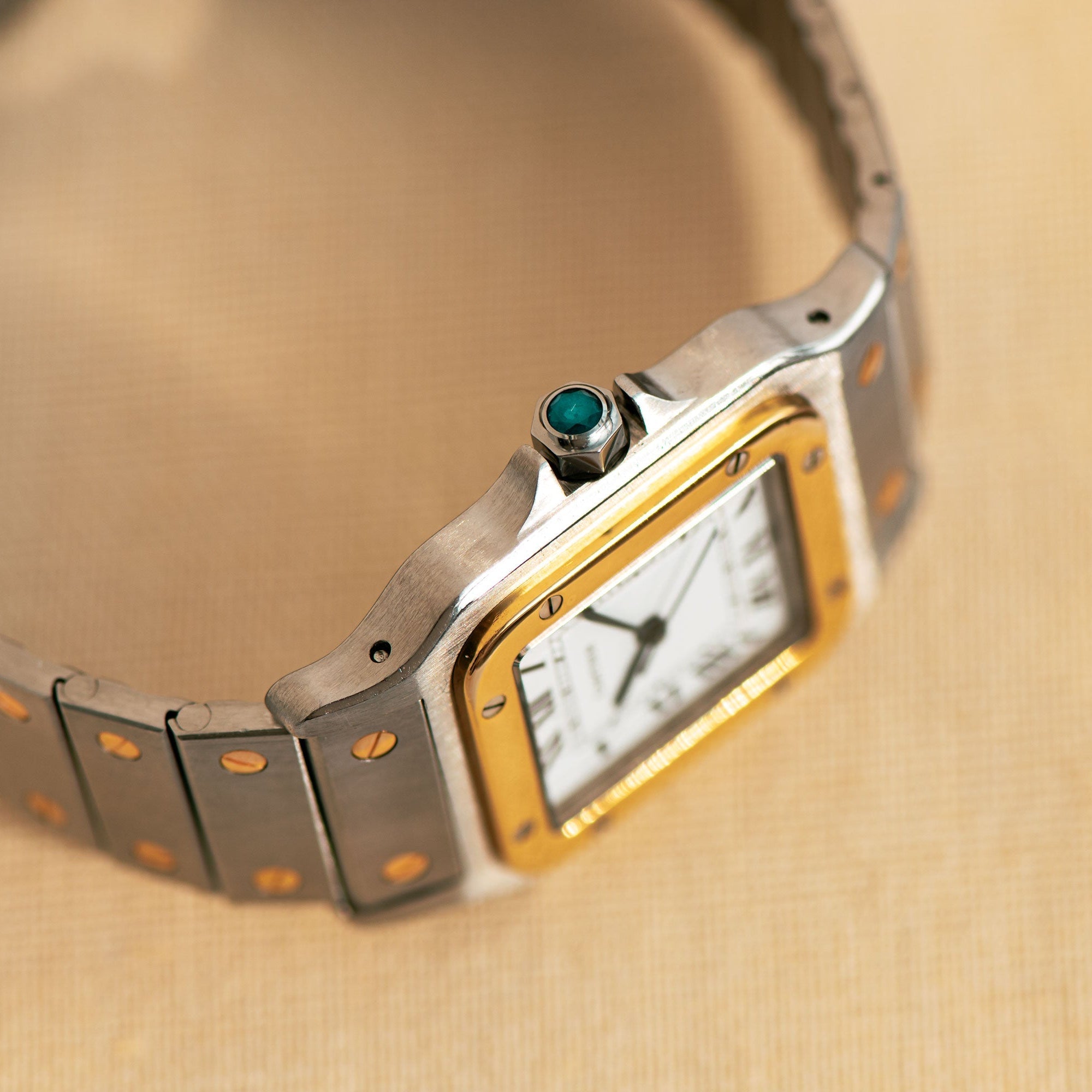 Cartier Santos Galbée Automatik in Bicolor – Edelstahl & 18k Gelbgold - Honey Jewelry