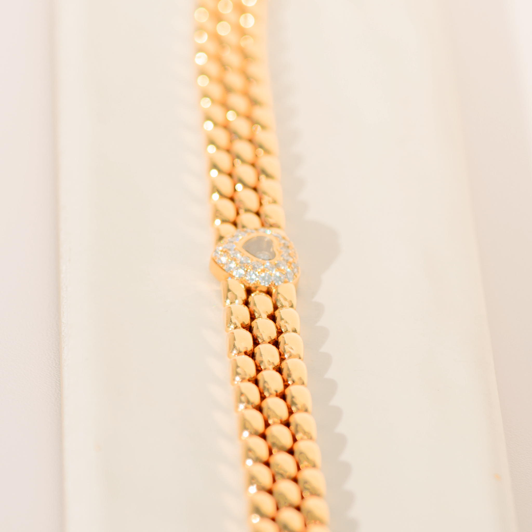 Chopard „Happy Diamonds“ Armband aus 18 Karat Gelbgold | Herz - Motiv | 0,70 ct Diamanten | Länge 17,5 cm - Honey Jewelry