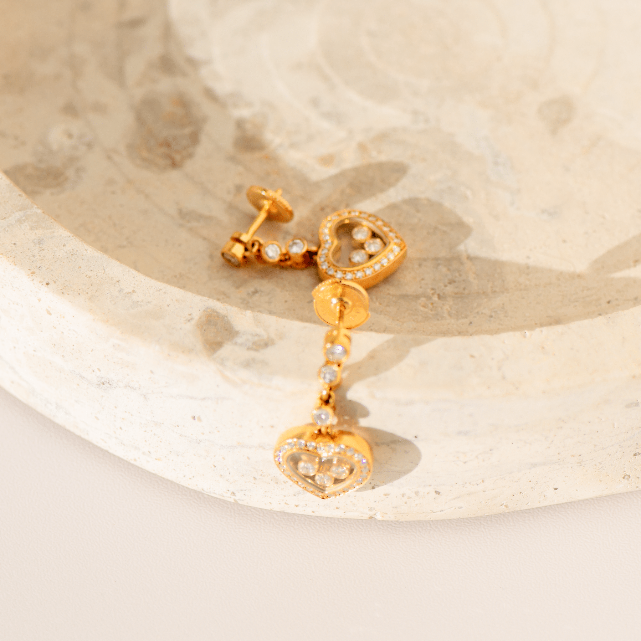 Chopard „Happy Diamonds“ Ohrstecker aus 18 Karat Gelbgold | 0,91 ct Diamanten - Honey Jewelry