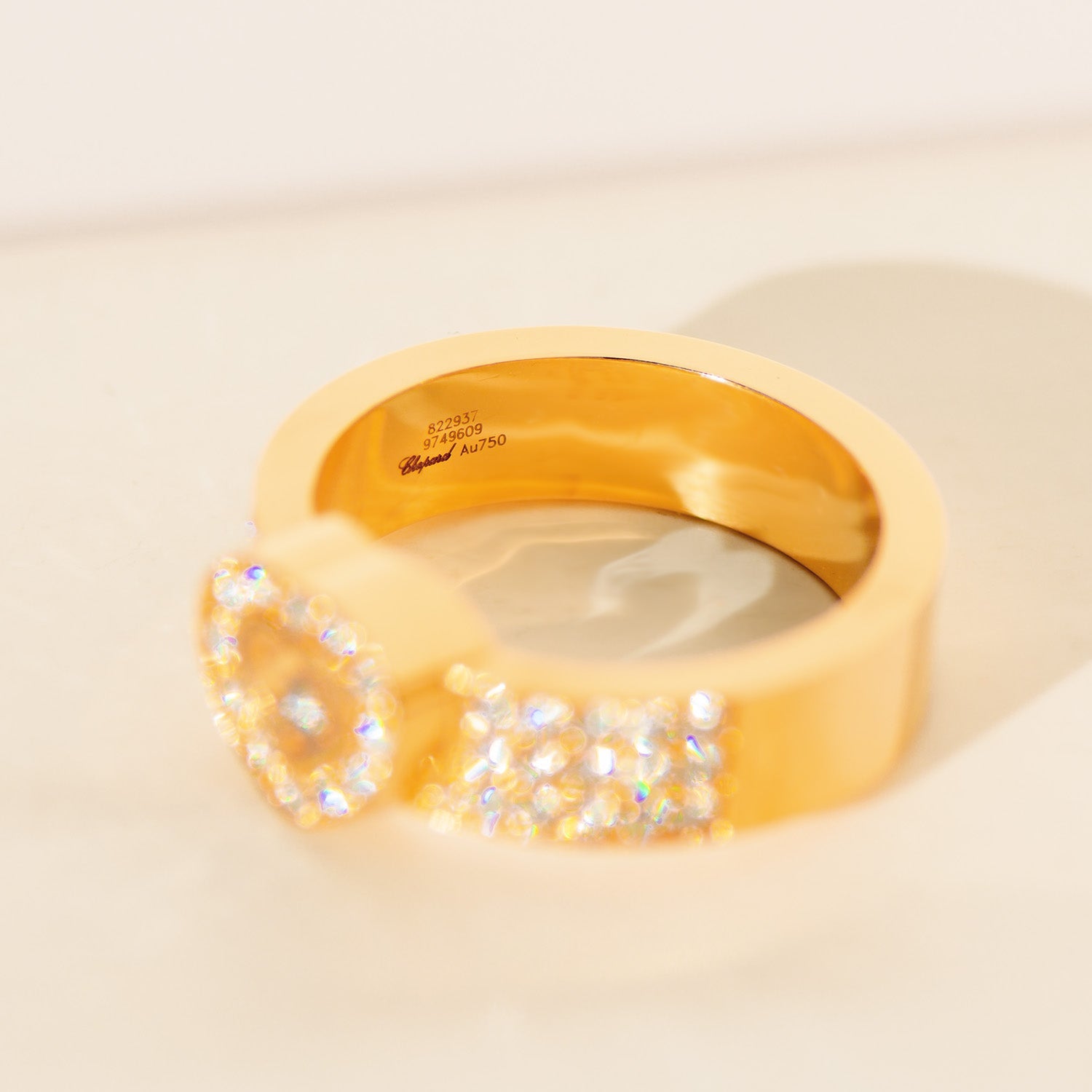 Chopard „Happy Diamonds“ Ring aus 18 Karat Gelbgold | 0,74 ct Diamanten - Honey Jewelry