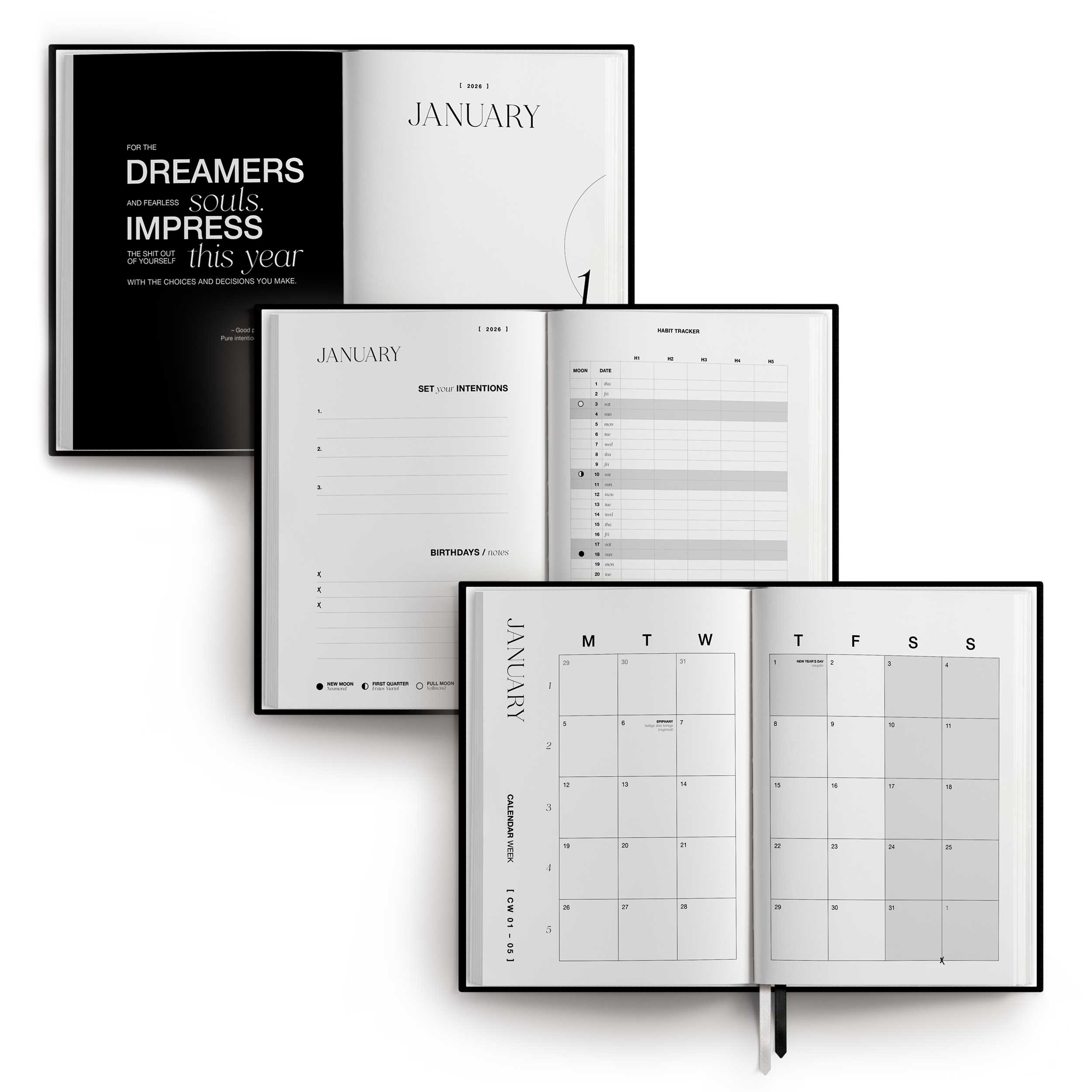 A5 Planner 2026 Clean White – dein stilvoller Begleiter durchs Jahr