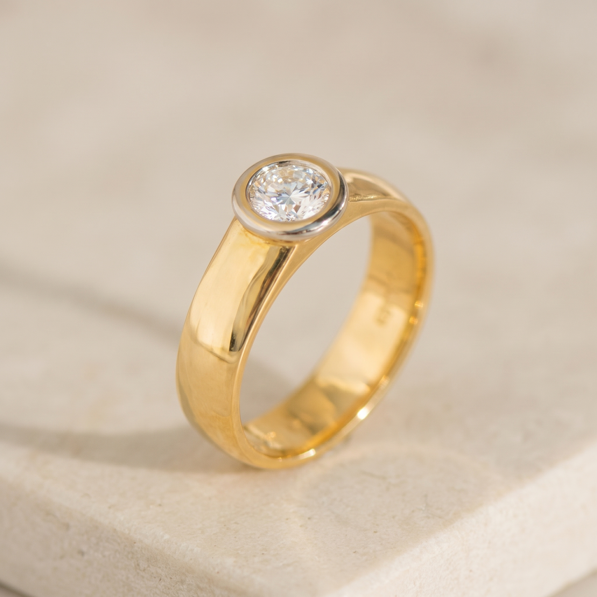 Solitär-Ring – 14K Gold Diamant 0,52 ct VS1