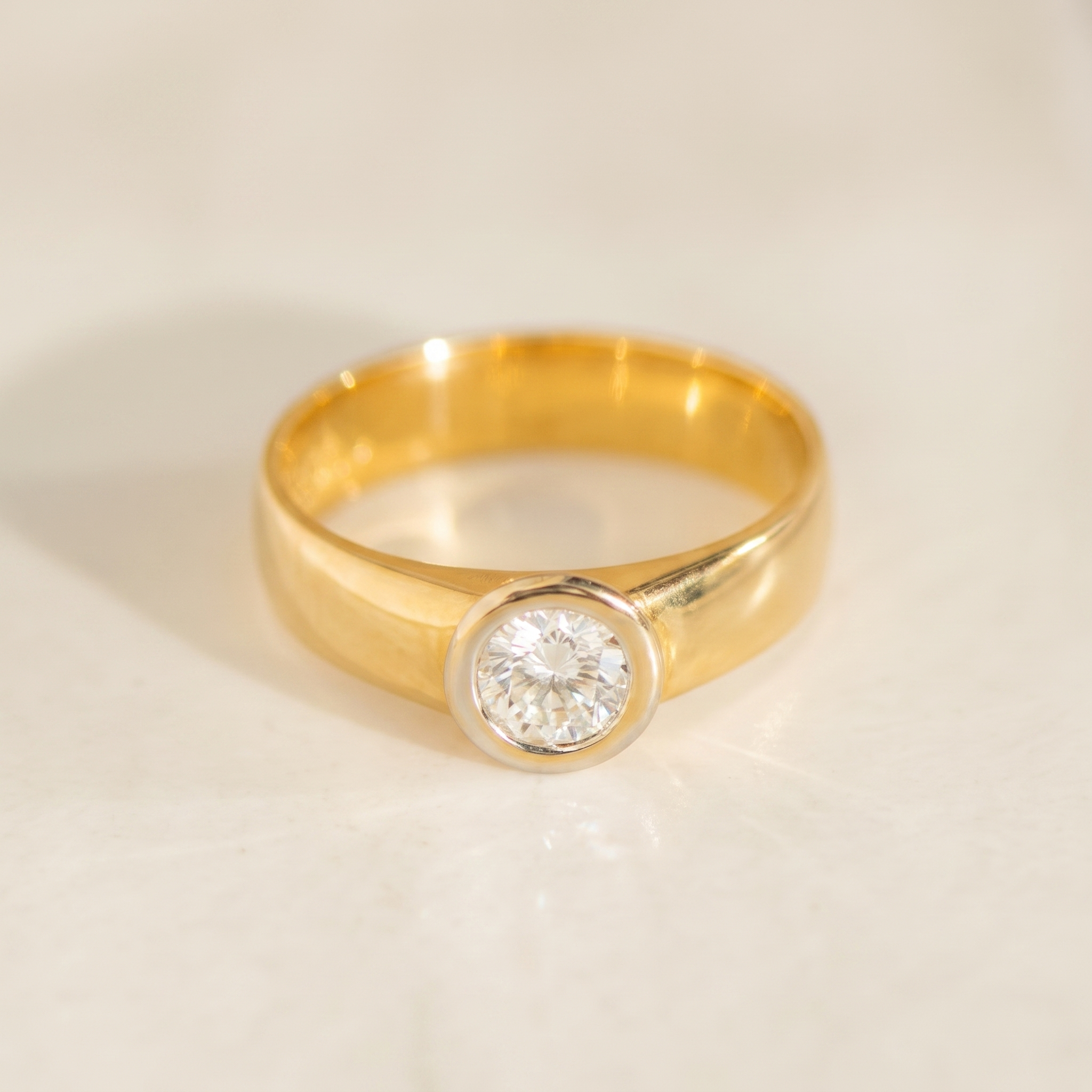Solitär-Ring – 14K Gold Diamant 0,52 ct VS1