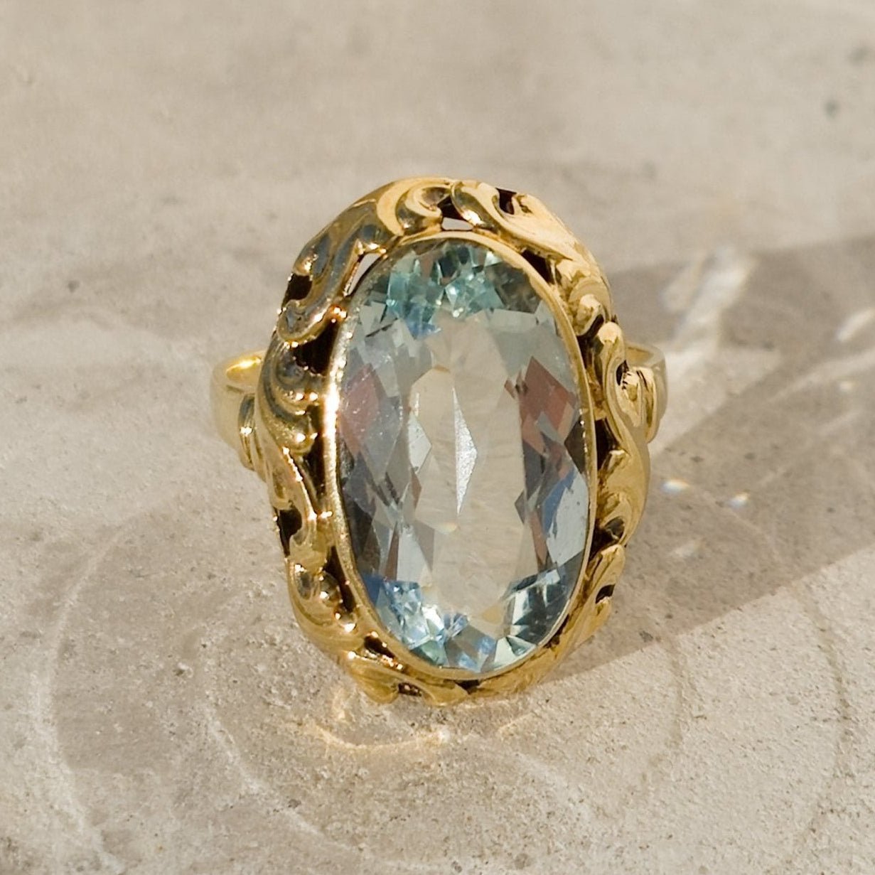 Jugendstil - Ring mit Aquamarin - Honey Jewelry