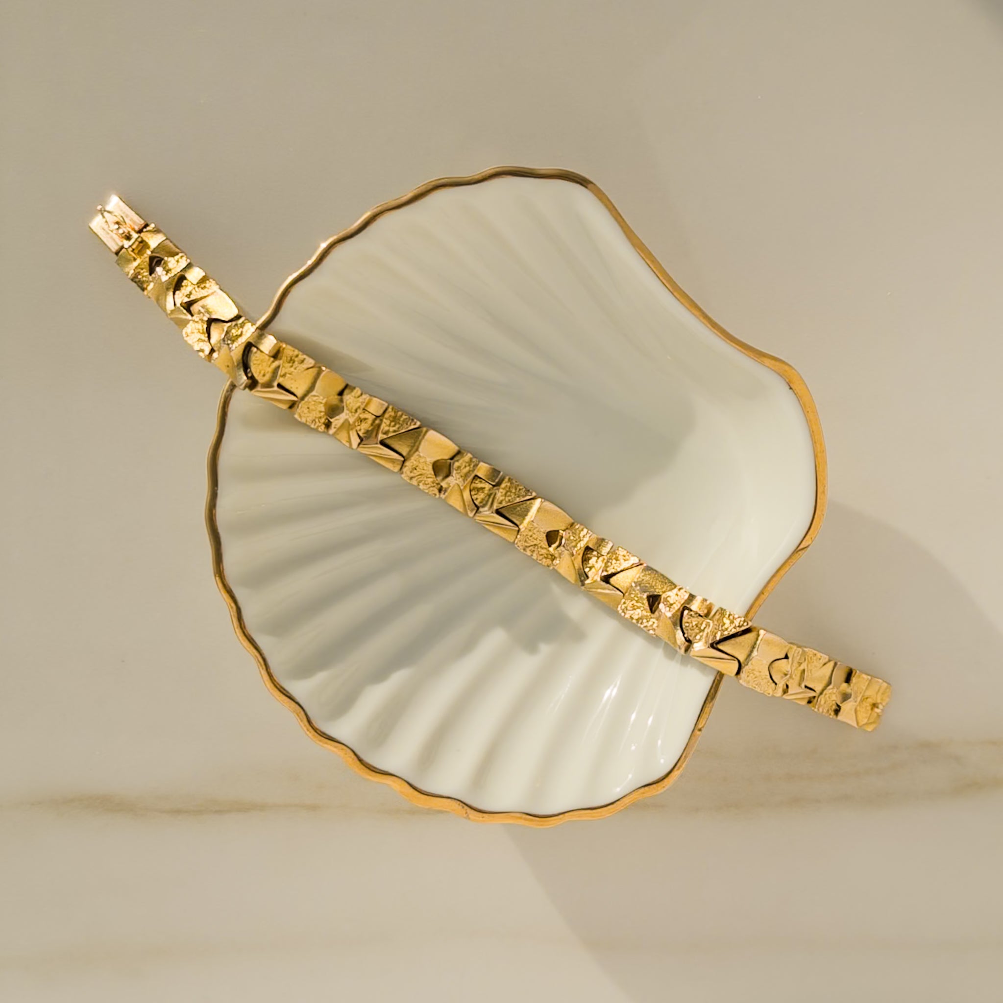Massives Lapponia Goldarmband aus 14K Gold von Björn Weckström - Honey Jewelry