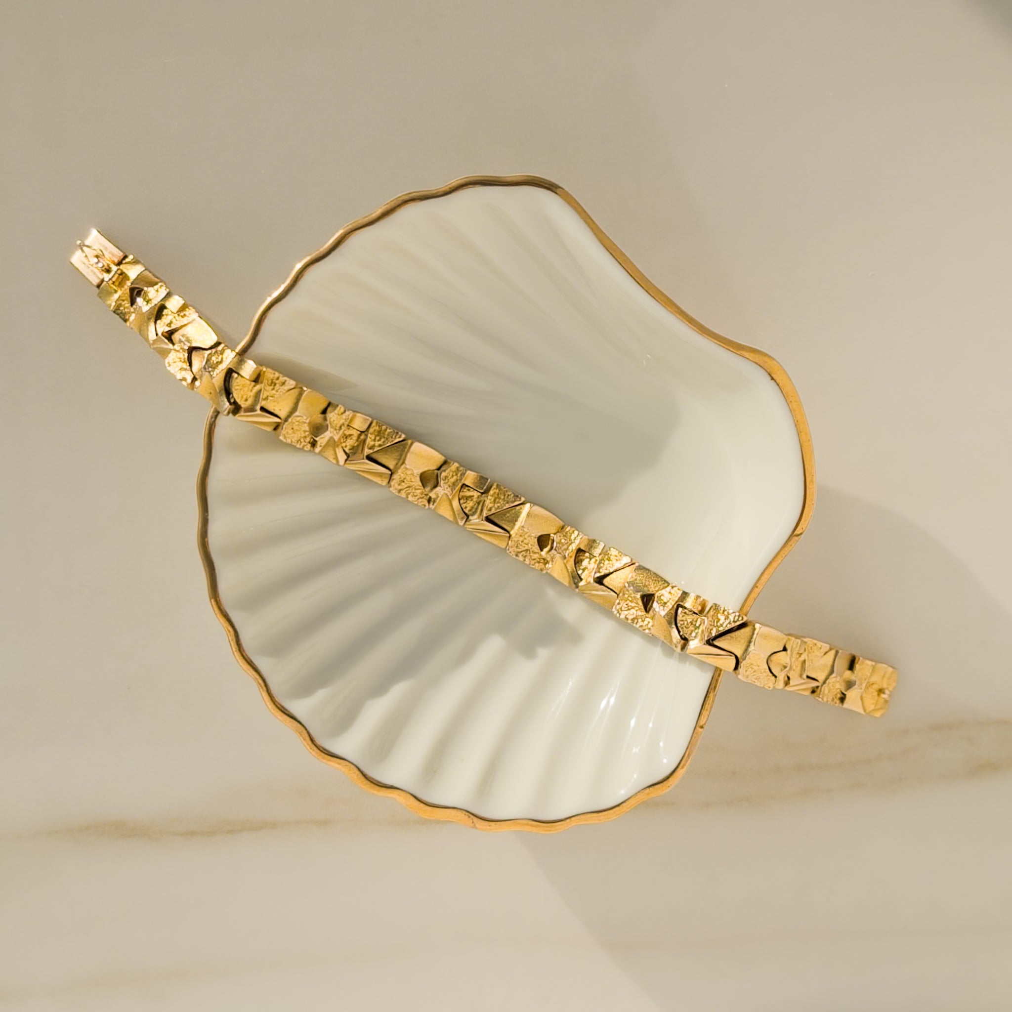 Massives Lapponia Goldarmband aus 14K Gold von Björn Weckström - Honey Jewelry