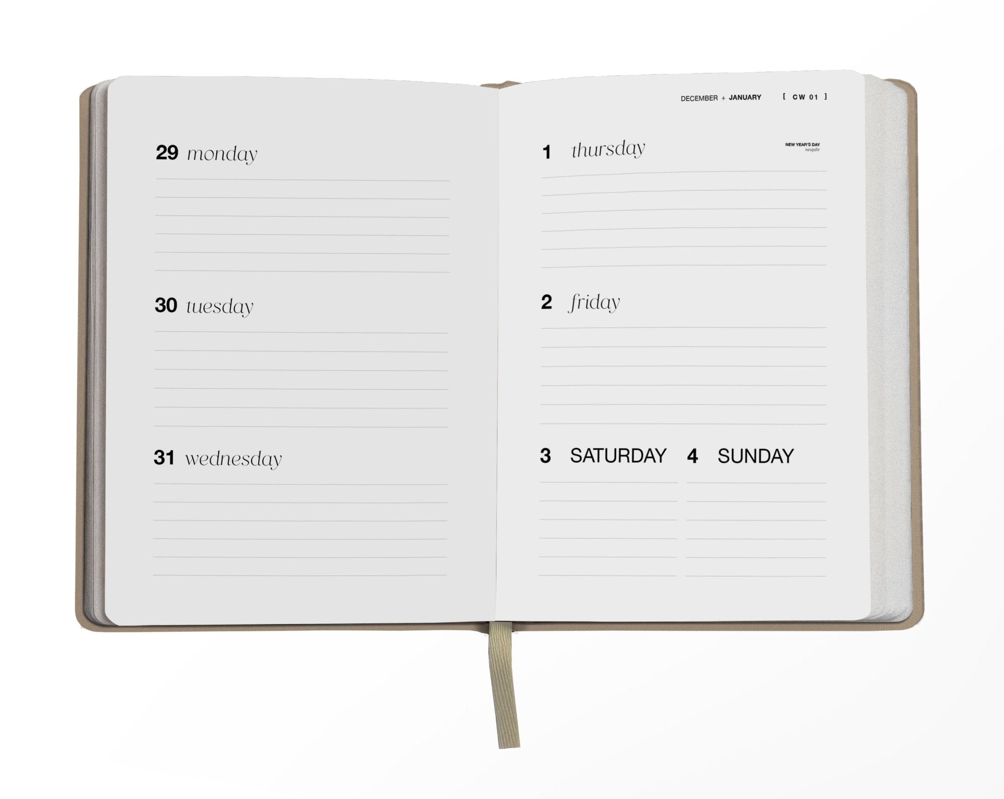 Pocket Planner 2026 – dein handlicher Begleiter in Beige mit Goldprägung - Honey Jewelry