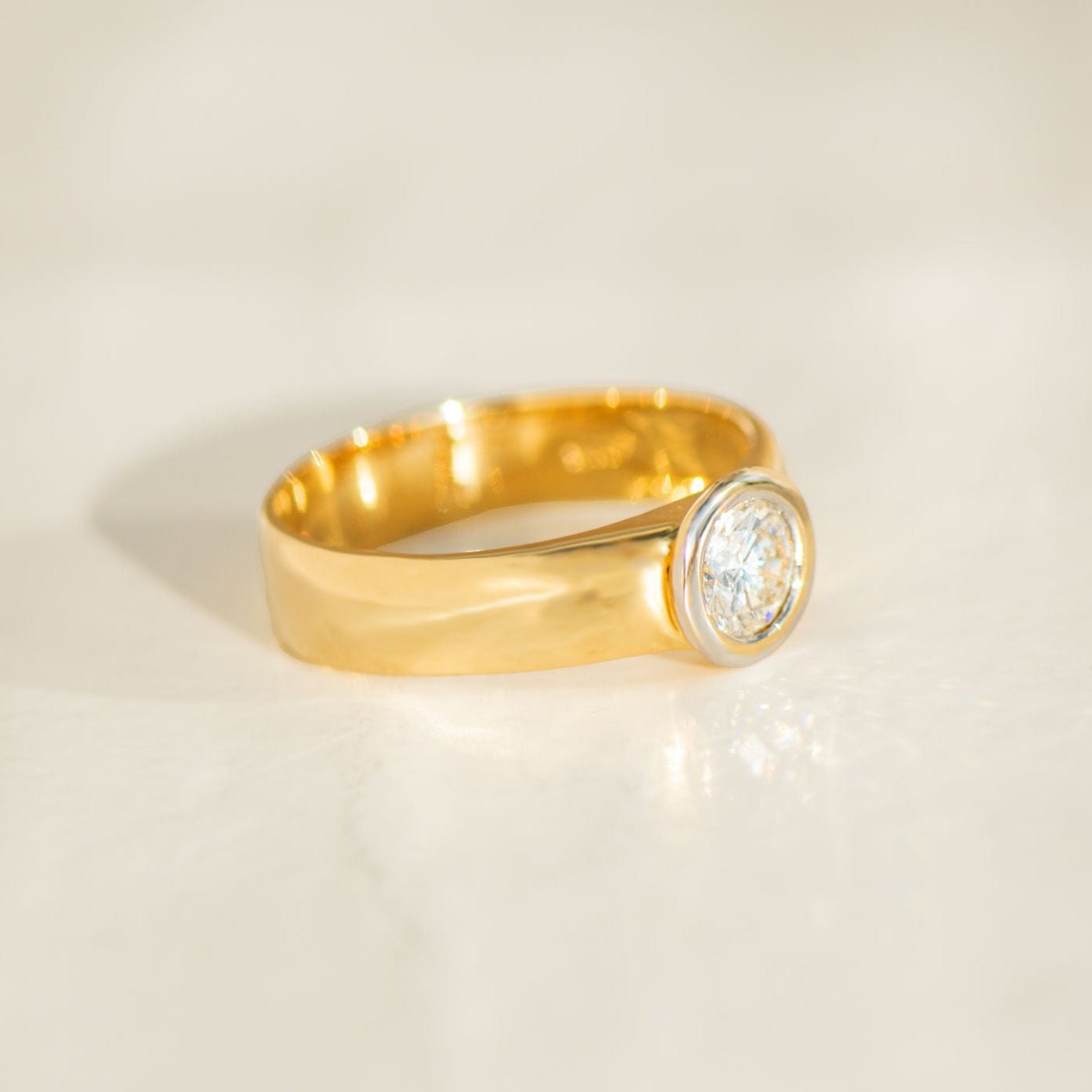 Solitär - Ring – 14K Gold Diamant 0,52 ct VS1 - Honey Jewelry