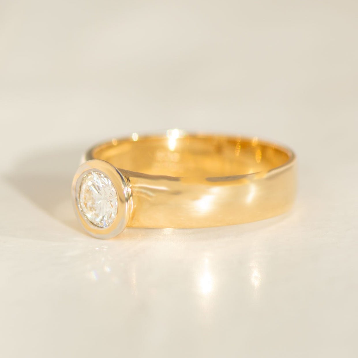 Solitär - Ring – 14K Gold Diamant 0,52 ct VS1 - Honey Jewelry