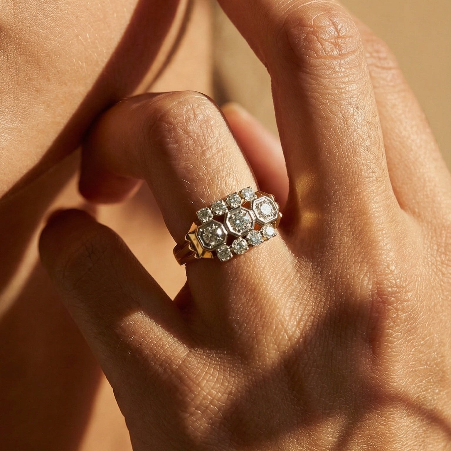 Vintage Diamantring – 14K Gold 0,70ct Art Déco - Honey Jewelry