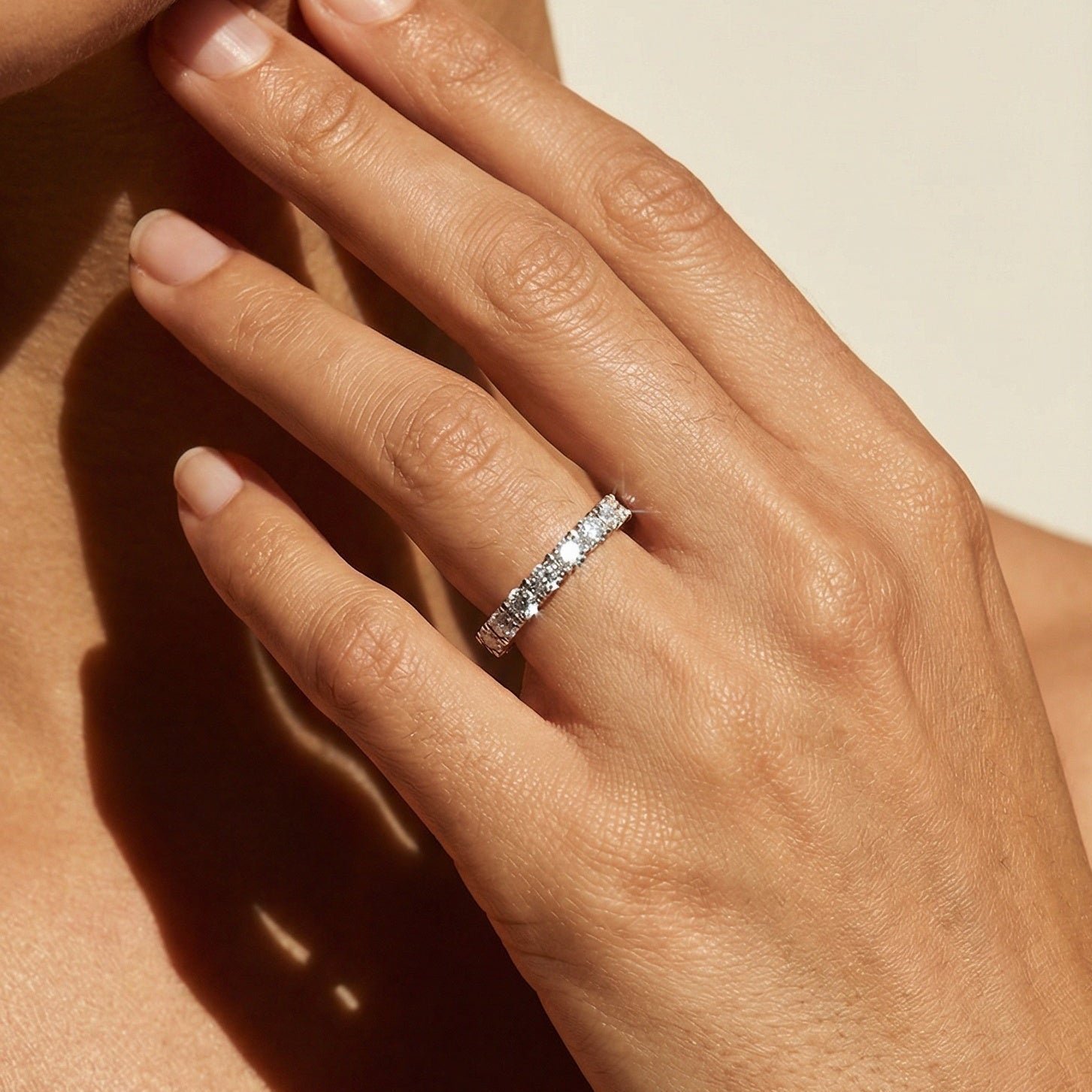 Vollmemory - Ring – 14K Weißgold 21 Diamanten 0,63 ct - Honey Jewelry