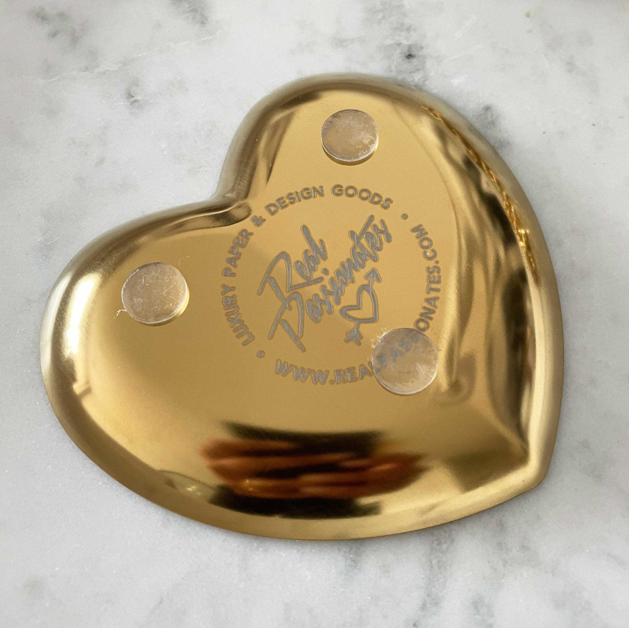 Kleine Herzschale „all we have is now“, Gold - Honey Jewelry